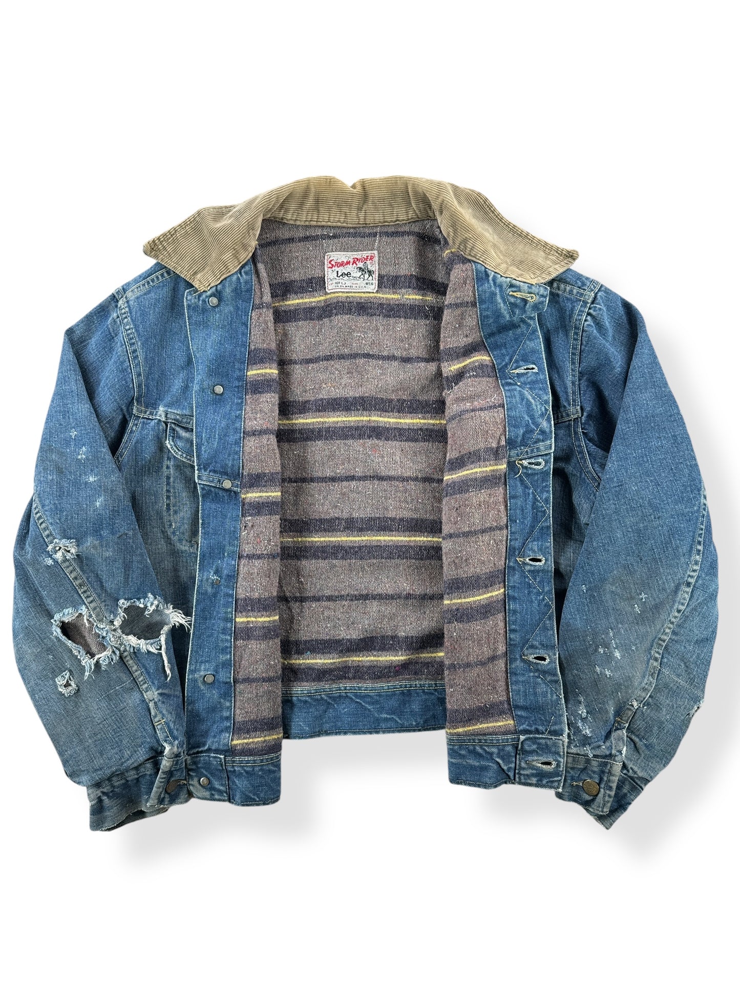 Inside of Vintage Lee 101-LJ Storm Rider Jacket SZ XXL
