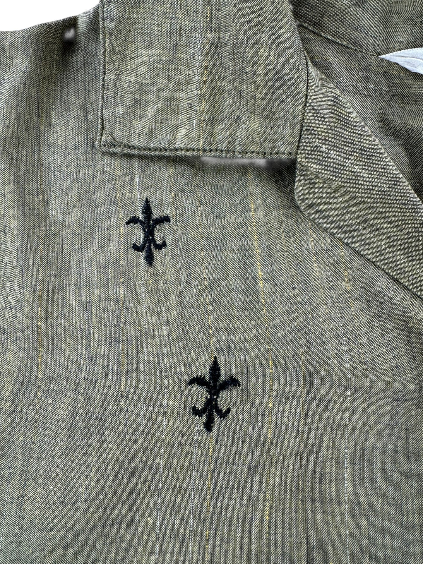 Embroidery on Vintage Penney's Towncraft Loop Collar Long Sleeve Shirt SZ L