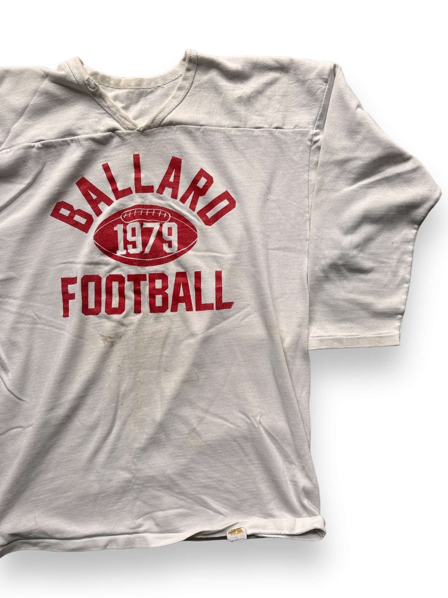 Front Left View of Vintage 1979 Ballard Football Jersey SZ L