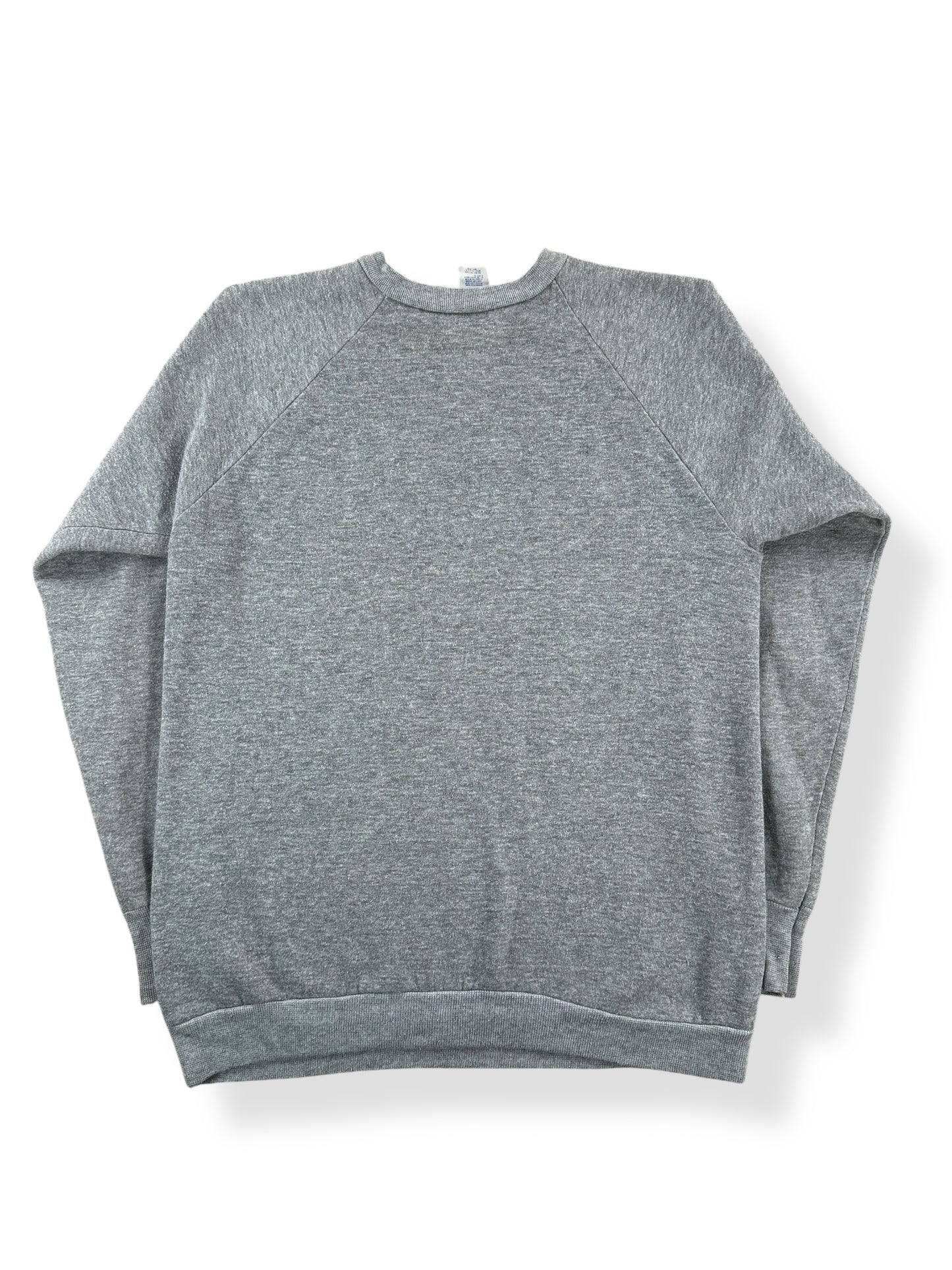 Back of Vintage Healthknit Heather Grey Crewneck SZ S