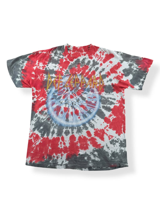 Front of Vintage Def Leppard Tie Dye Tee SZ XL