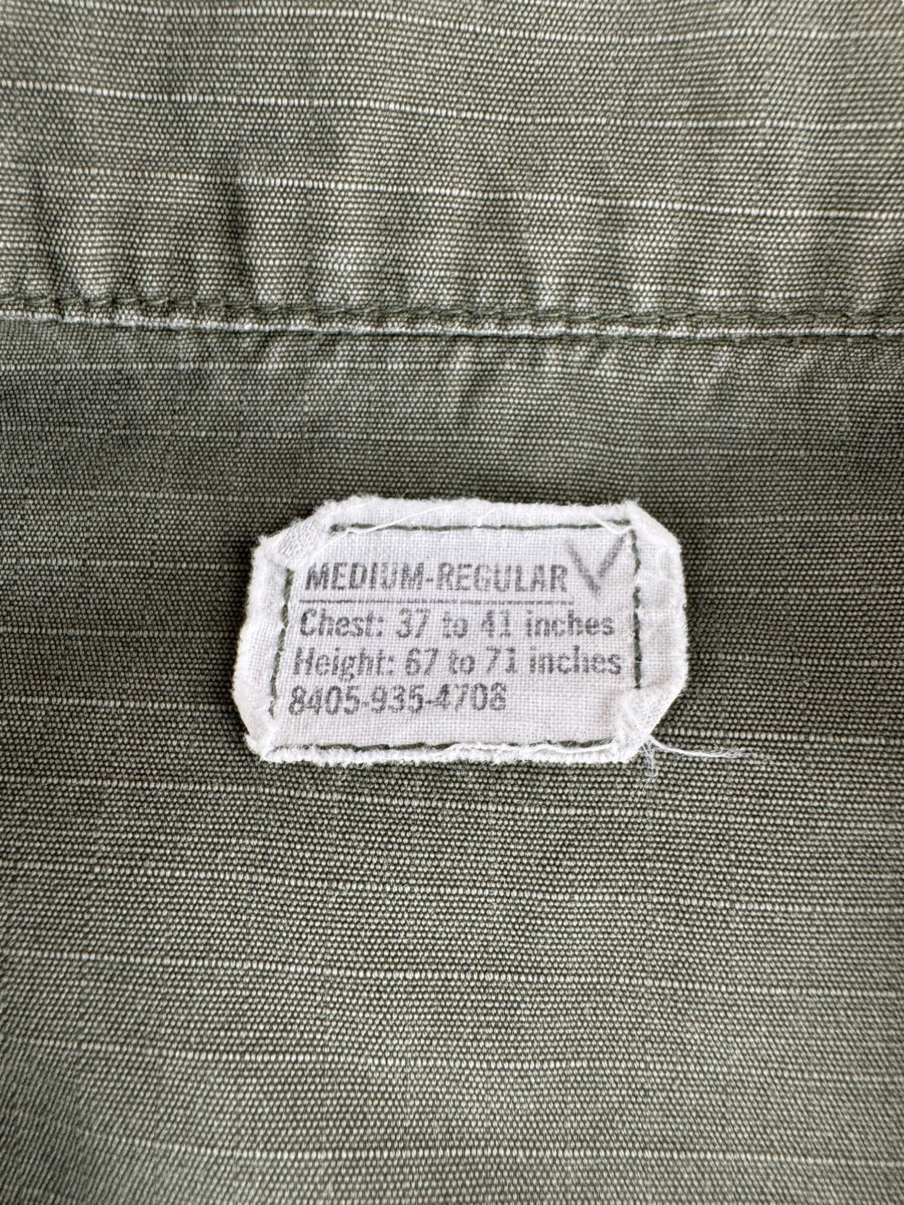 Tag on Vintage 4th Pattern Cotton Ripstop Jungle Jacket SZ XL