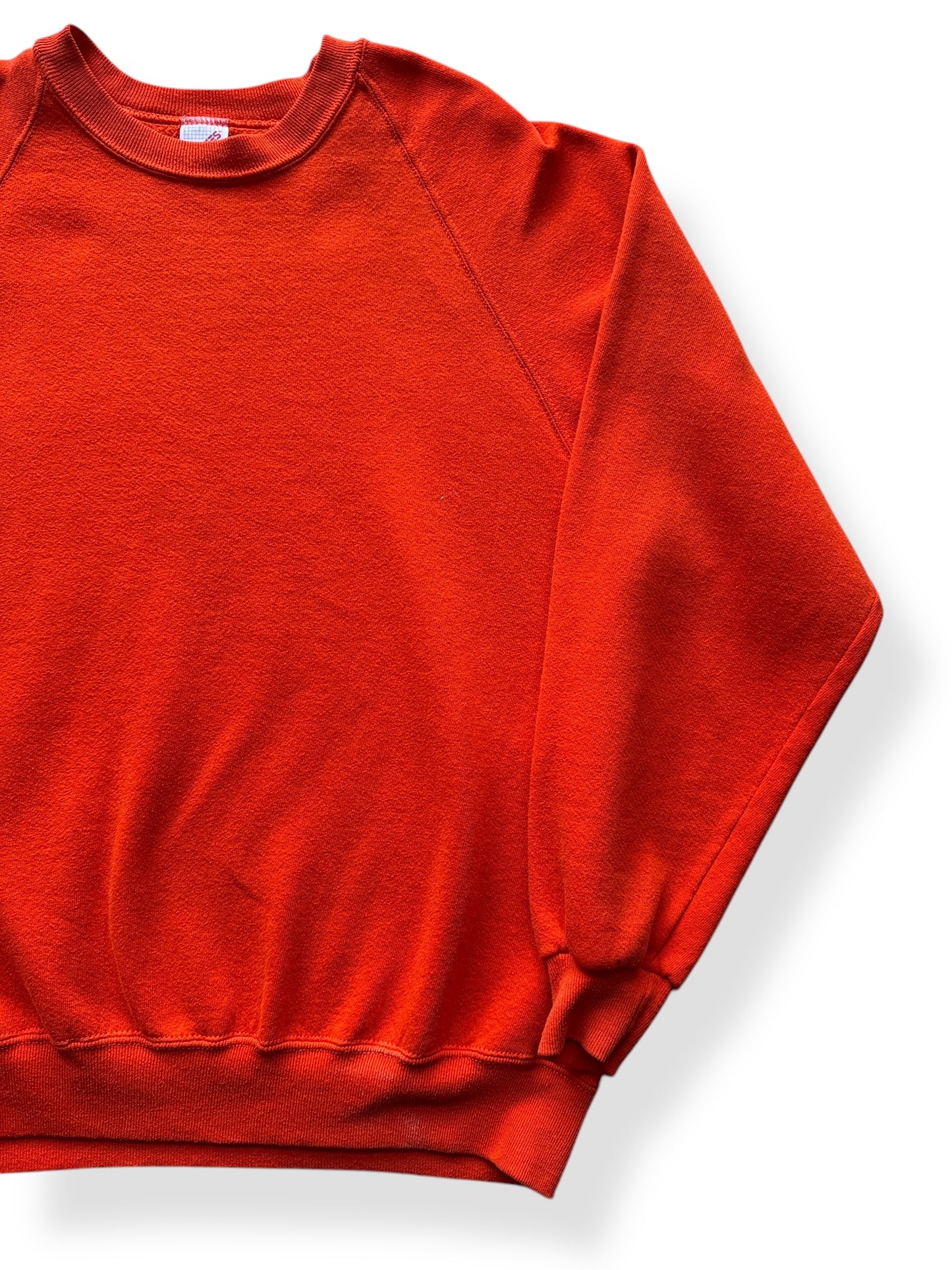 Front Left of Vintage Orange Jerzees Sweatshirt SZ L