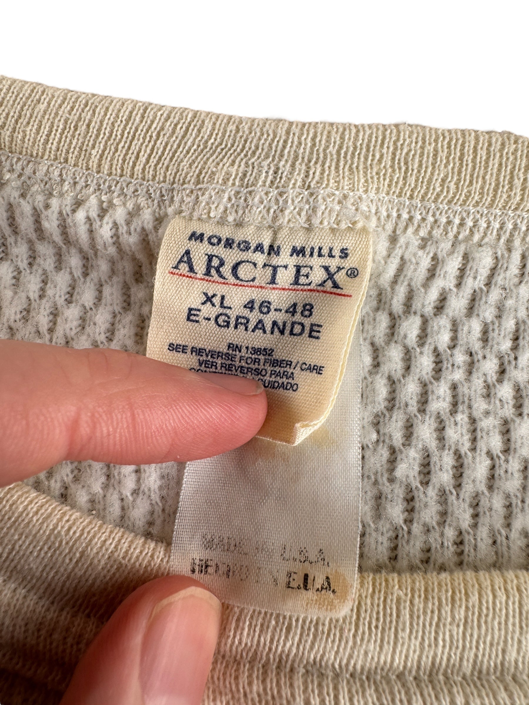 Tag on Vintage Arctex Thermal SZ M