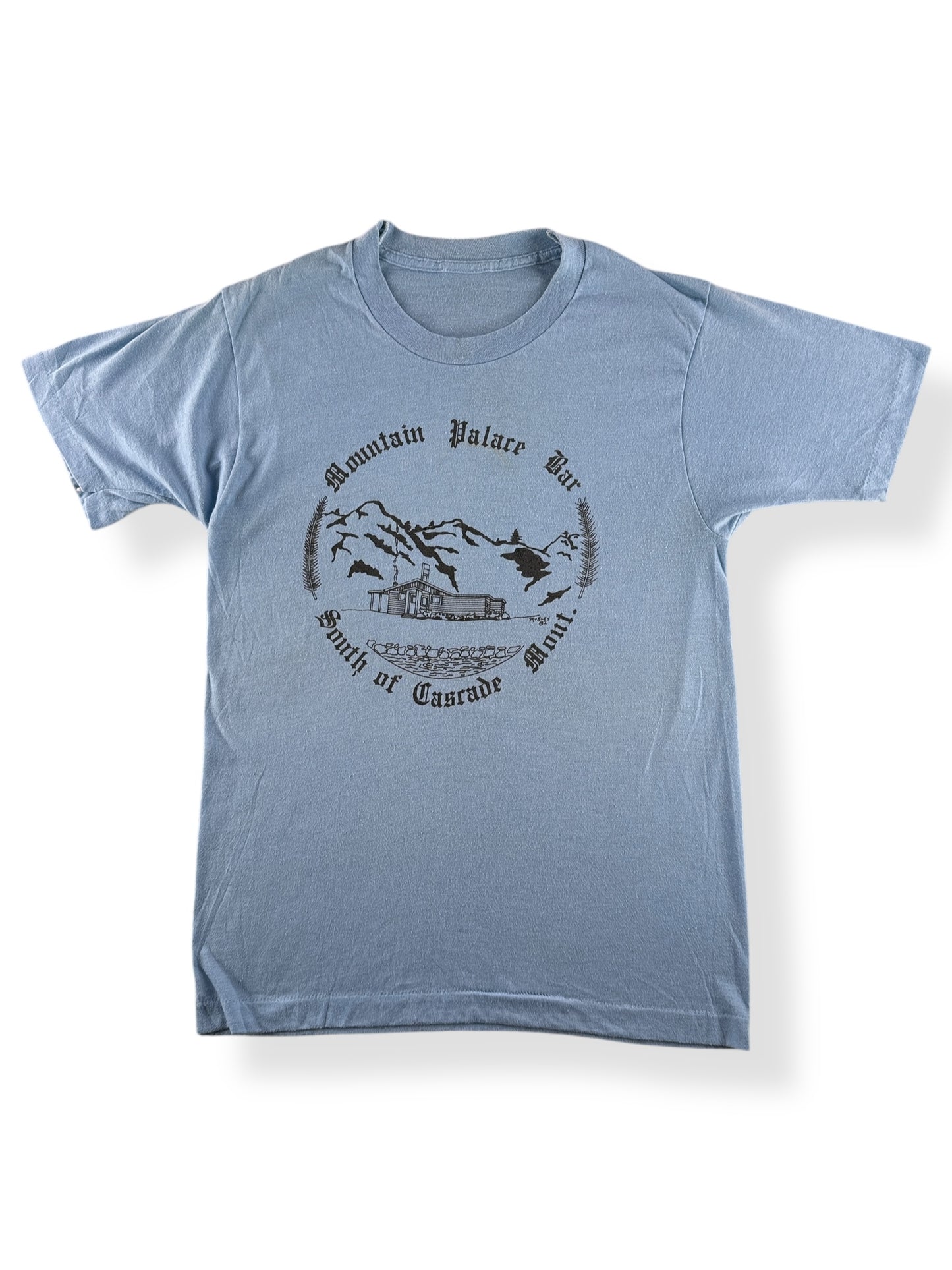 Front of Vintage 1982 Mountain Palace Bar Tee SZ S
