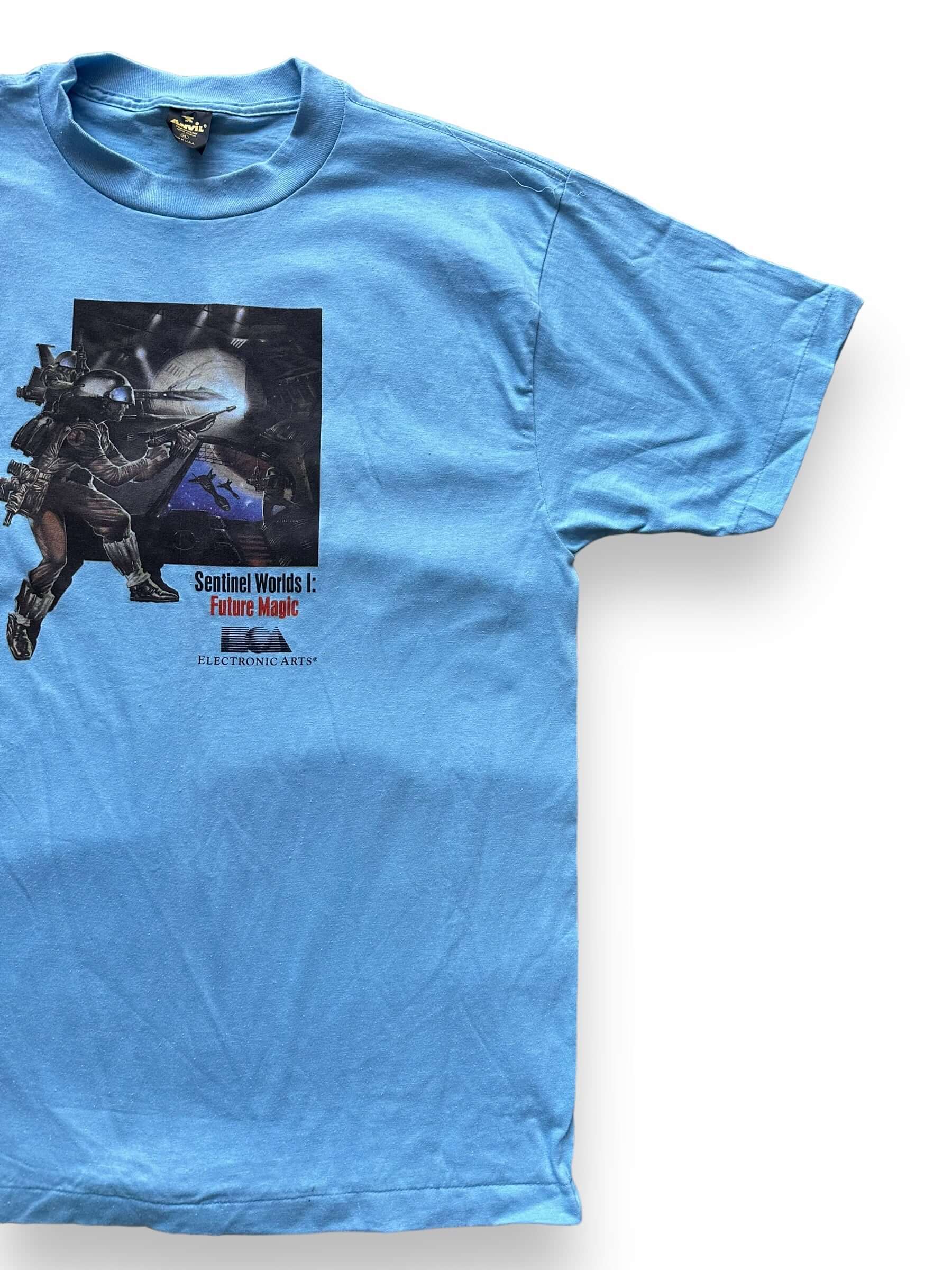 front left of Vintage Electronic Arts Sentinel Worlds Tee SZ L