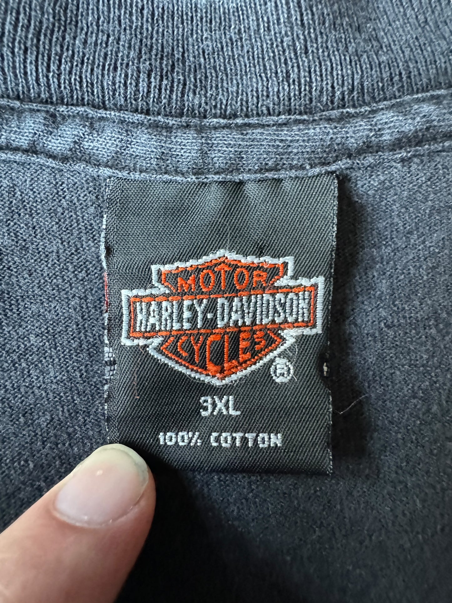 Tag on Vintage Harley Davidson of Seattle No Boundaries Wolf Tee SZ 3XL
