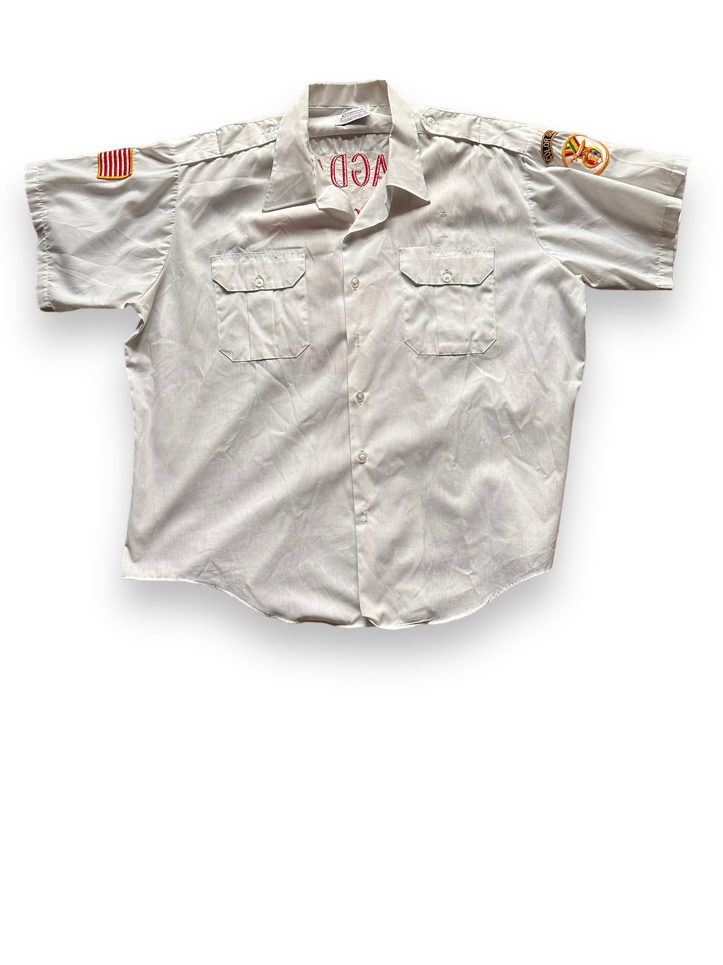 front of Vintage Bagdad Legion of Honor Bowling Shirt SZ XXL | Vintage Bowling Shirt Seattle | Barn Owl Vintage Seattle