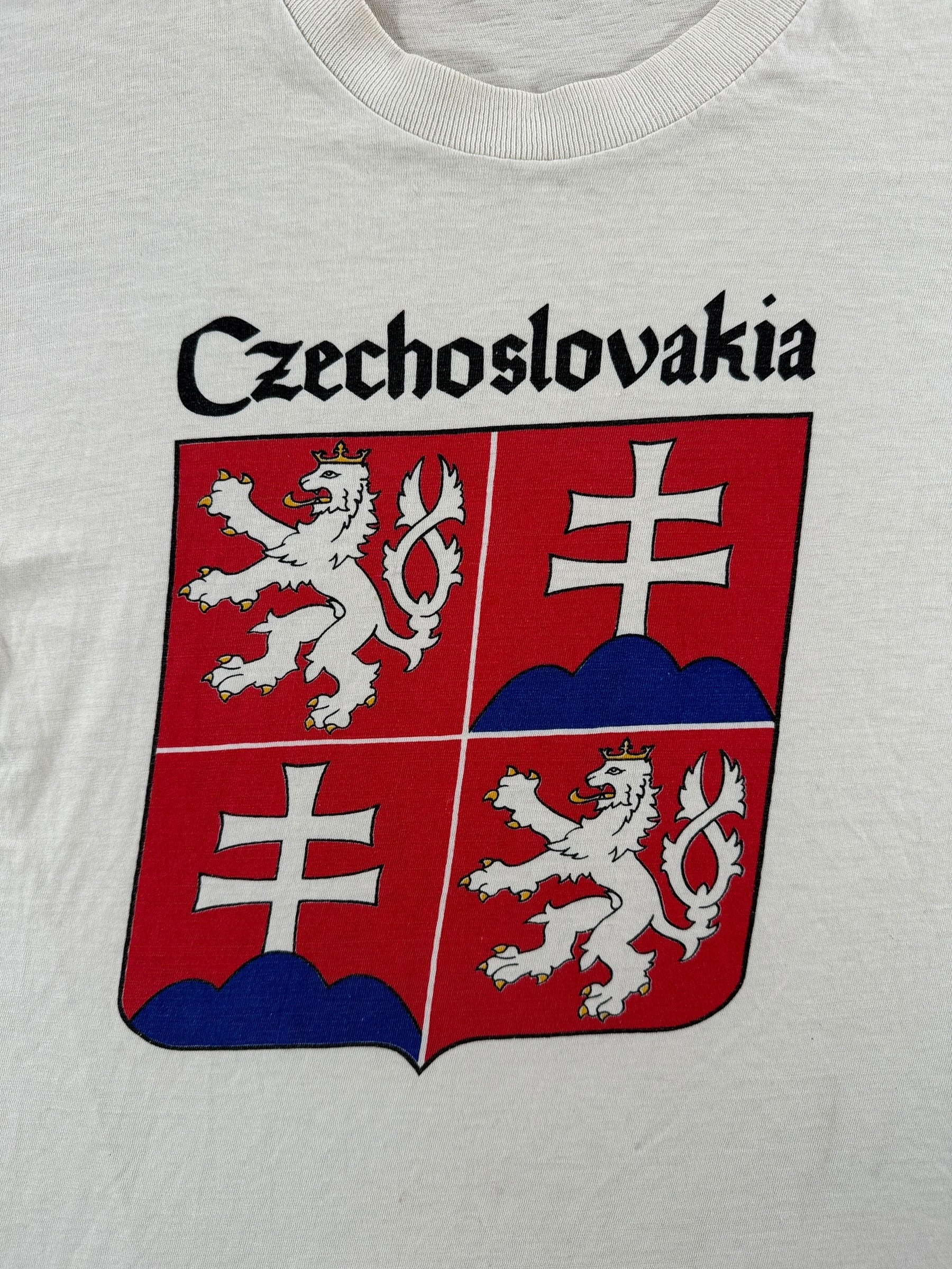 Front Graphic of Vintage Czechoslovakia Tee SZ M