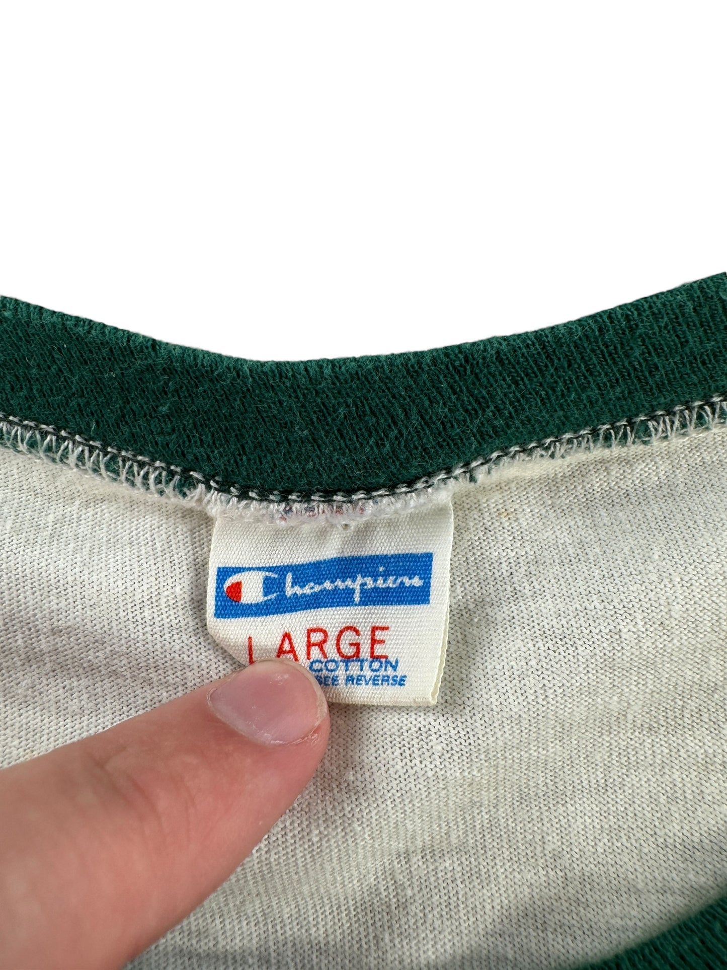 Tag on Vintage 70s Champion Seattle Totems Tee SZ M