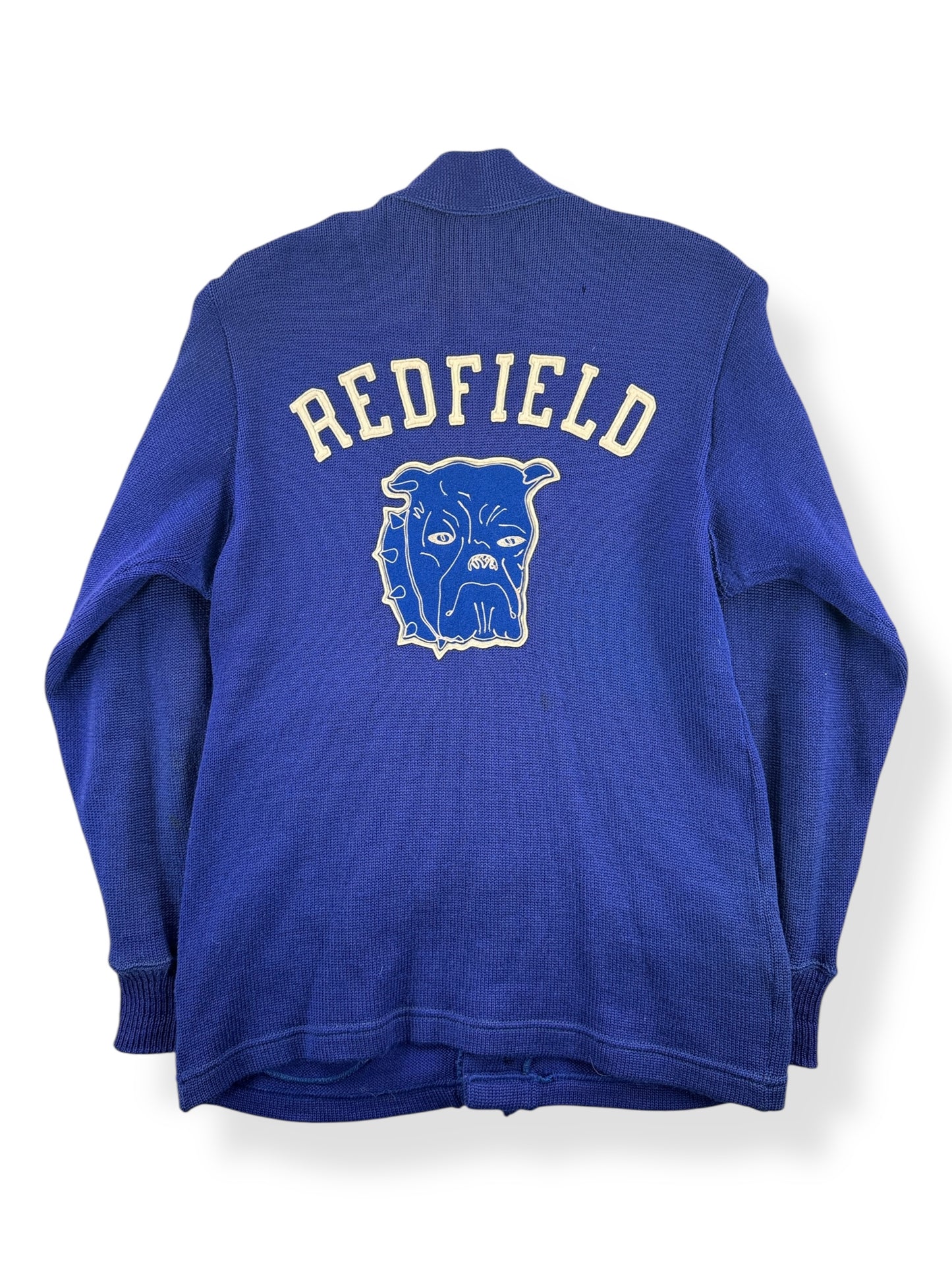 Back of Vintage Redfield Bulldogs Varsity Sweater SZ S