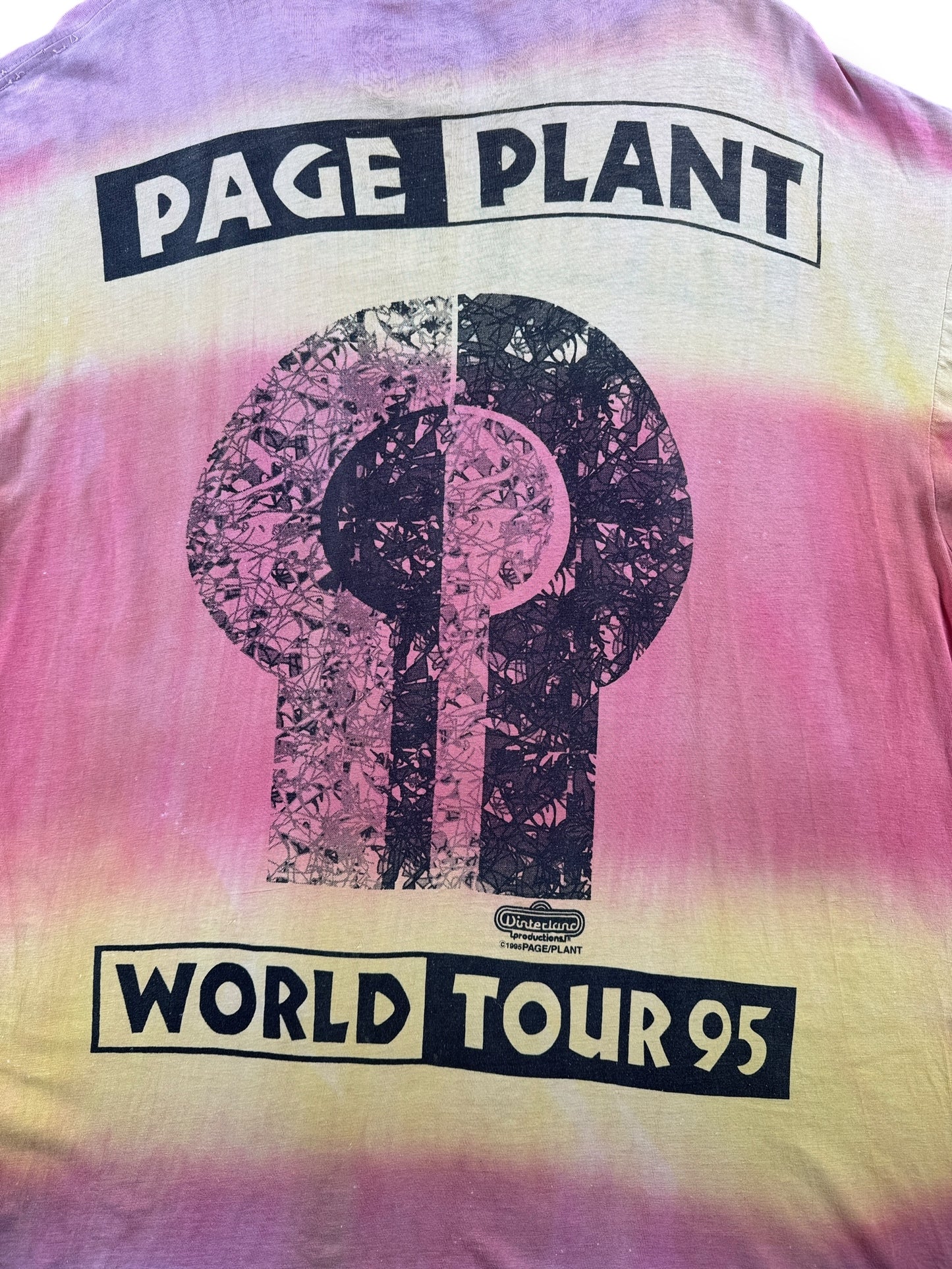 Back Graphic of Vintage Winterland Page Plant 1995 No Quarter Thrasher SZ XL