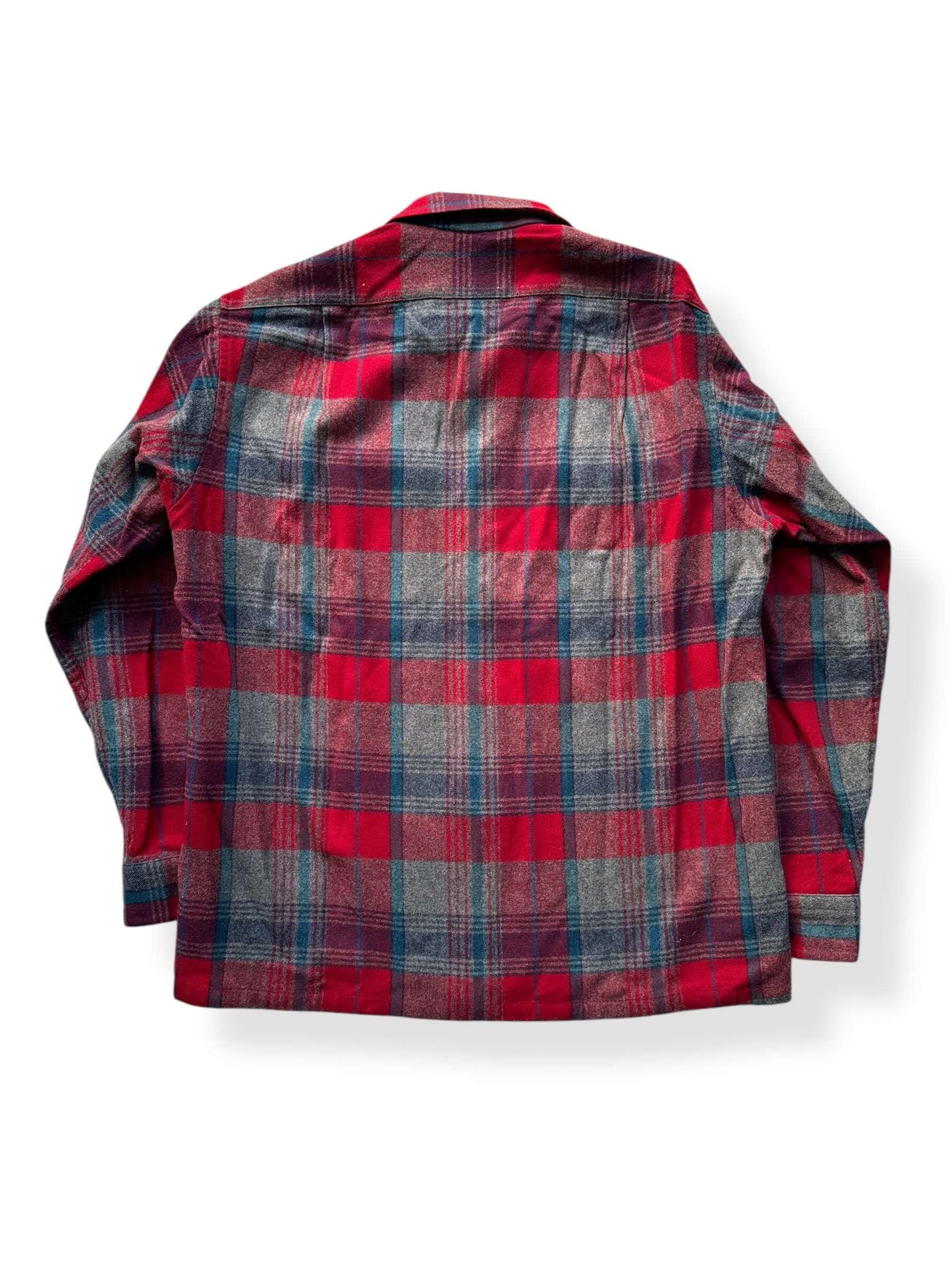 Back of Vintage Pendleton Red and Blue Board Shirt SZ M