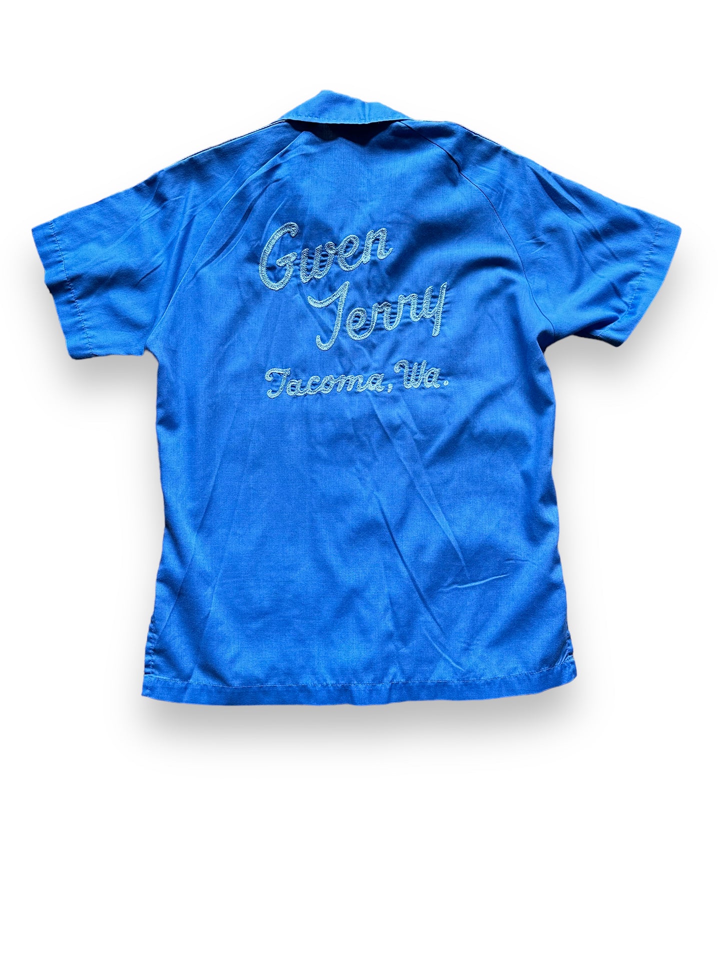 back of Vintage Gwen Terry Tacoma Chainstitched Ladies Bowling Shirt SZ M | Vintage Bowling Shirt Seattle | Barn Owl Vintage Seattle