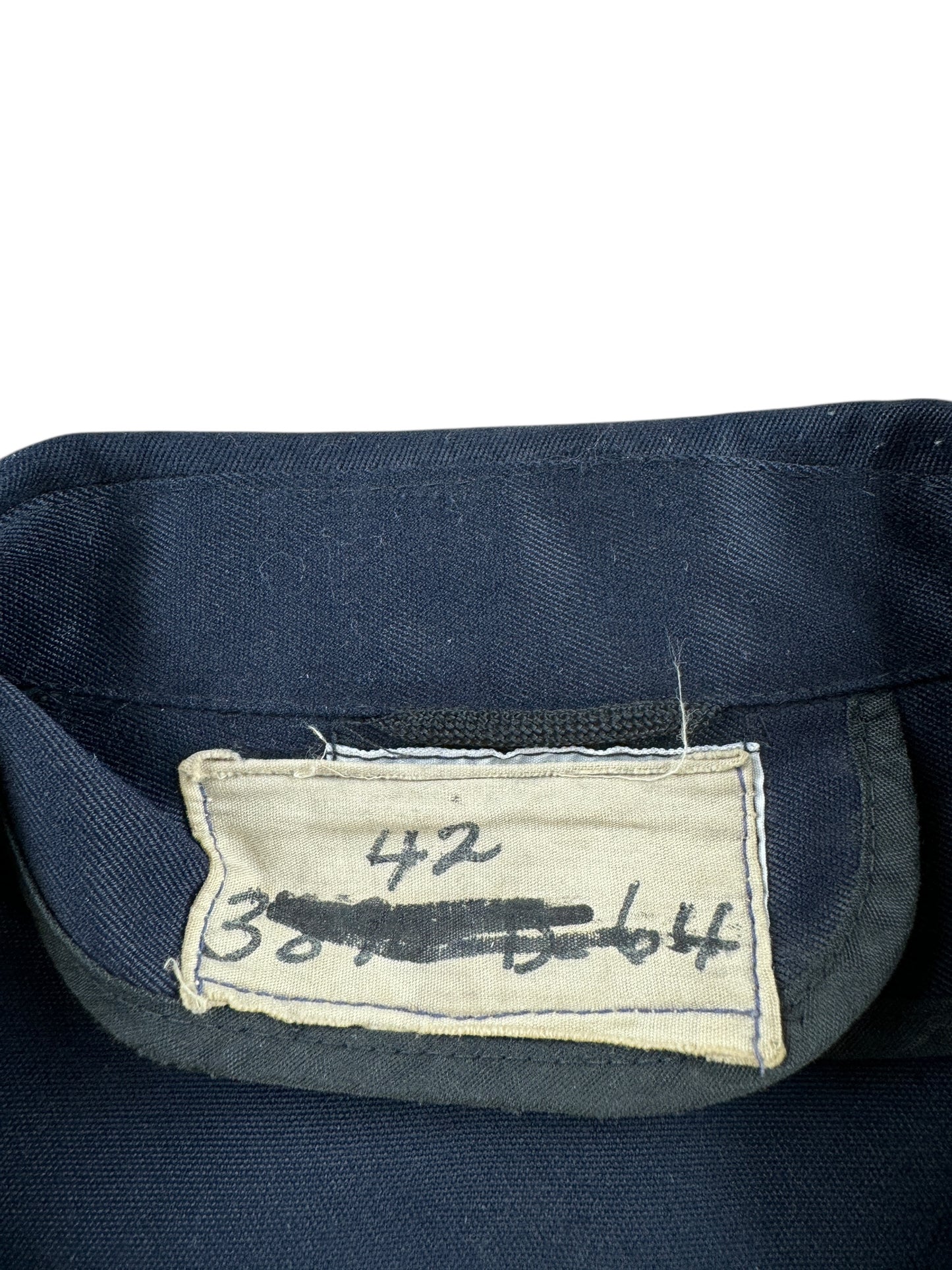 Label on Vintage Terry Gabardine Gas Station Jacket SZ 42