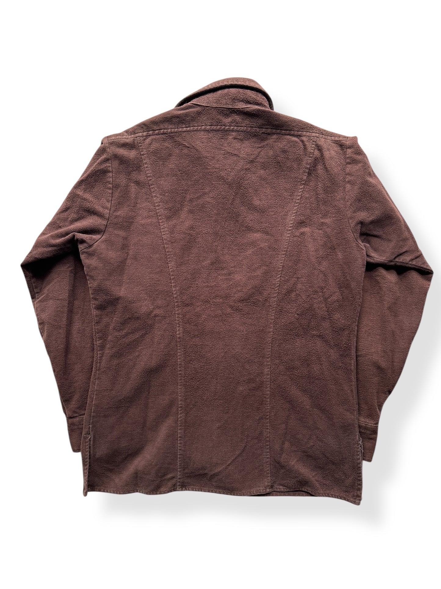 Back of Vintage Eddie Bauer Chocolate Moleskin Shirt SZ M