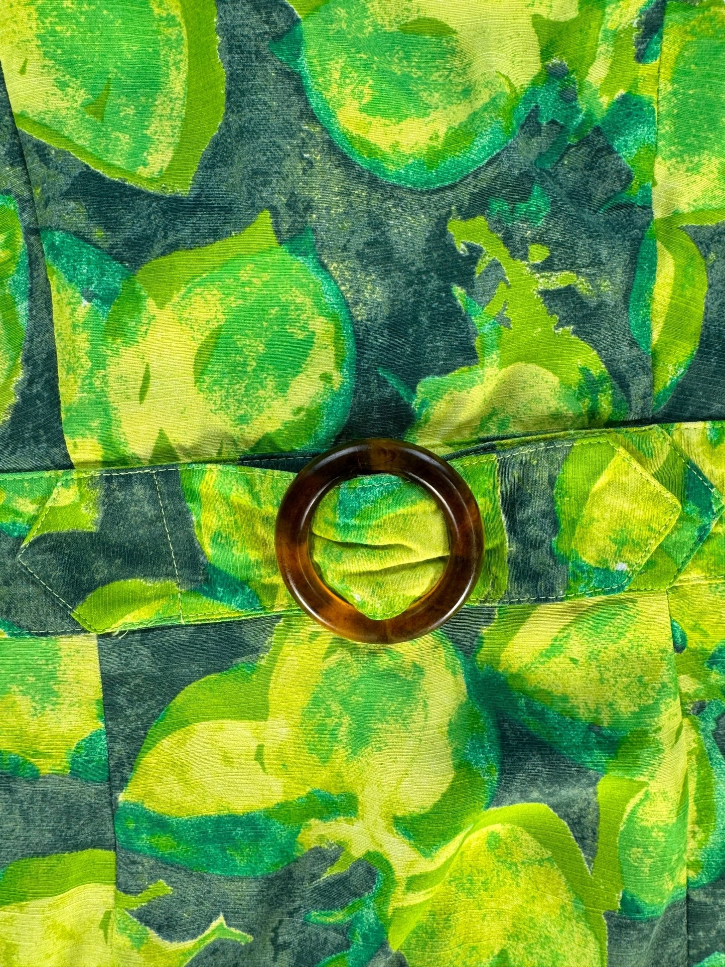 Belt view 1960s Lemon Dress M