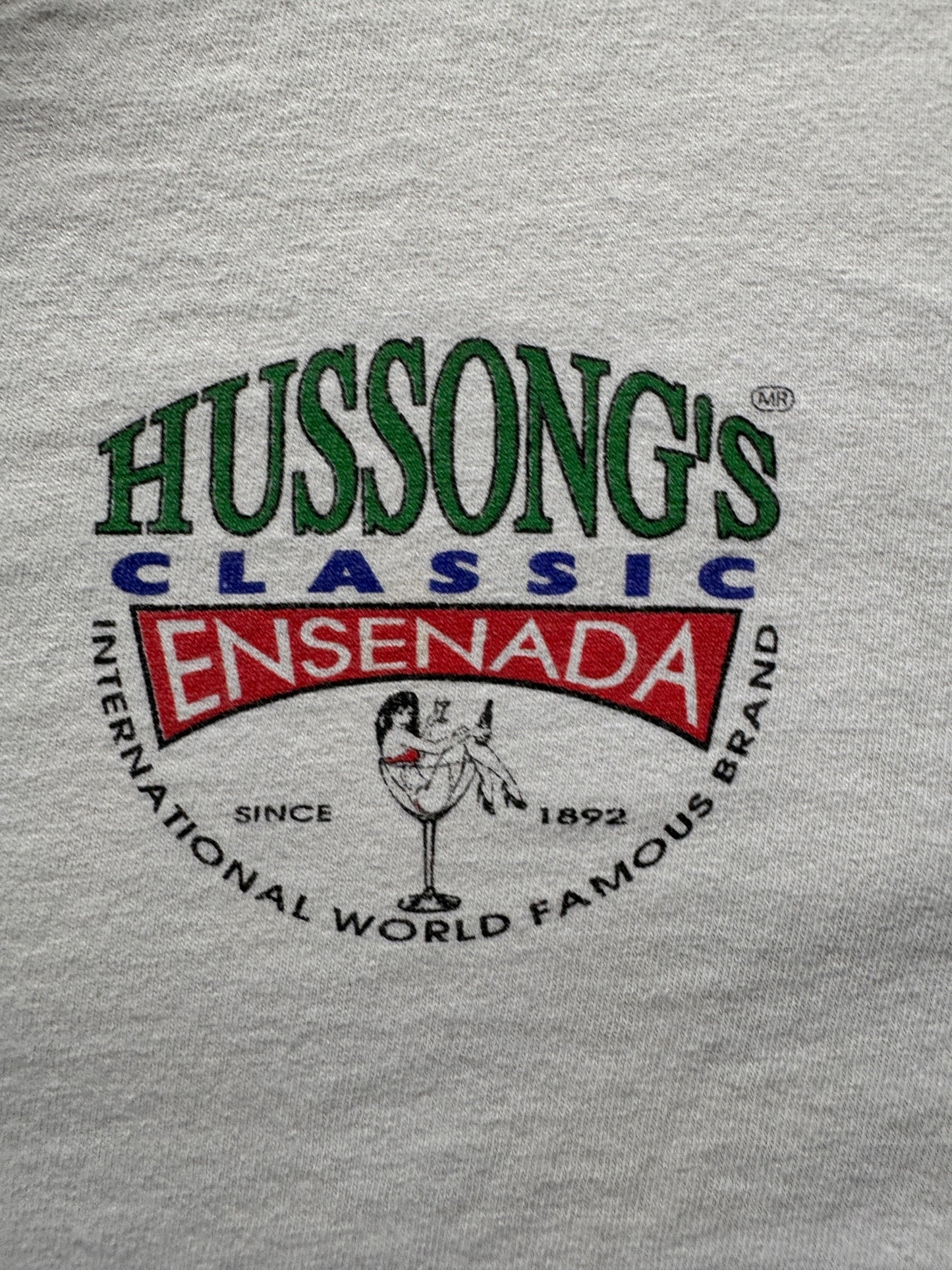 front graphic of Vintage Hussong's Ensenada Tee SZ L