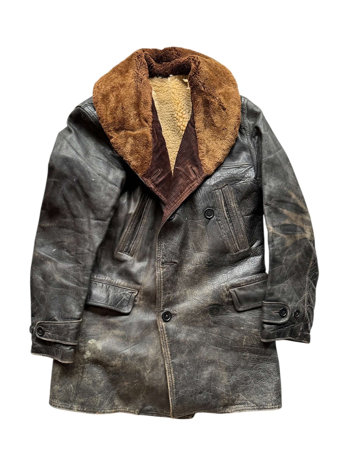 front of Vintage Hercules Horsehide Leather Barn Stormer SZ M