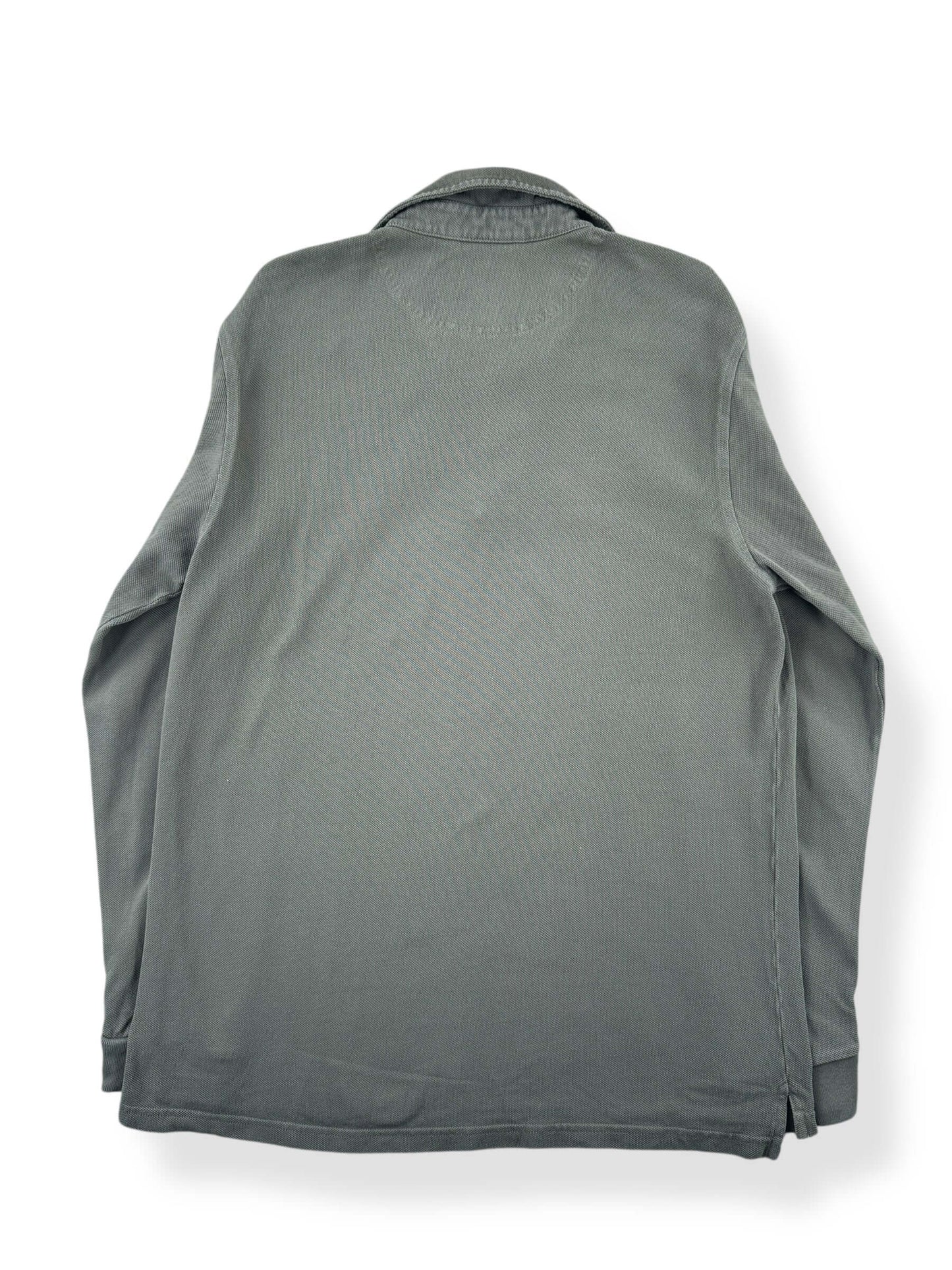 Back of Filson Long Sleeve Polo Shirt SZ M