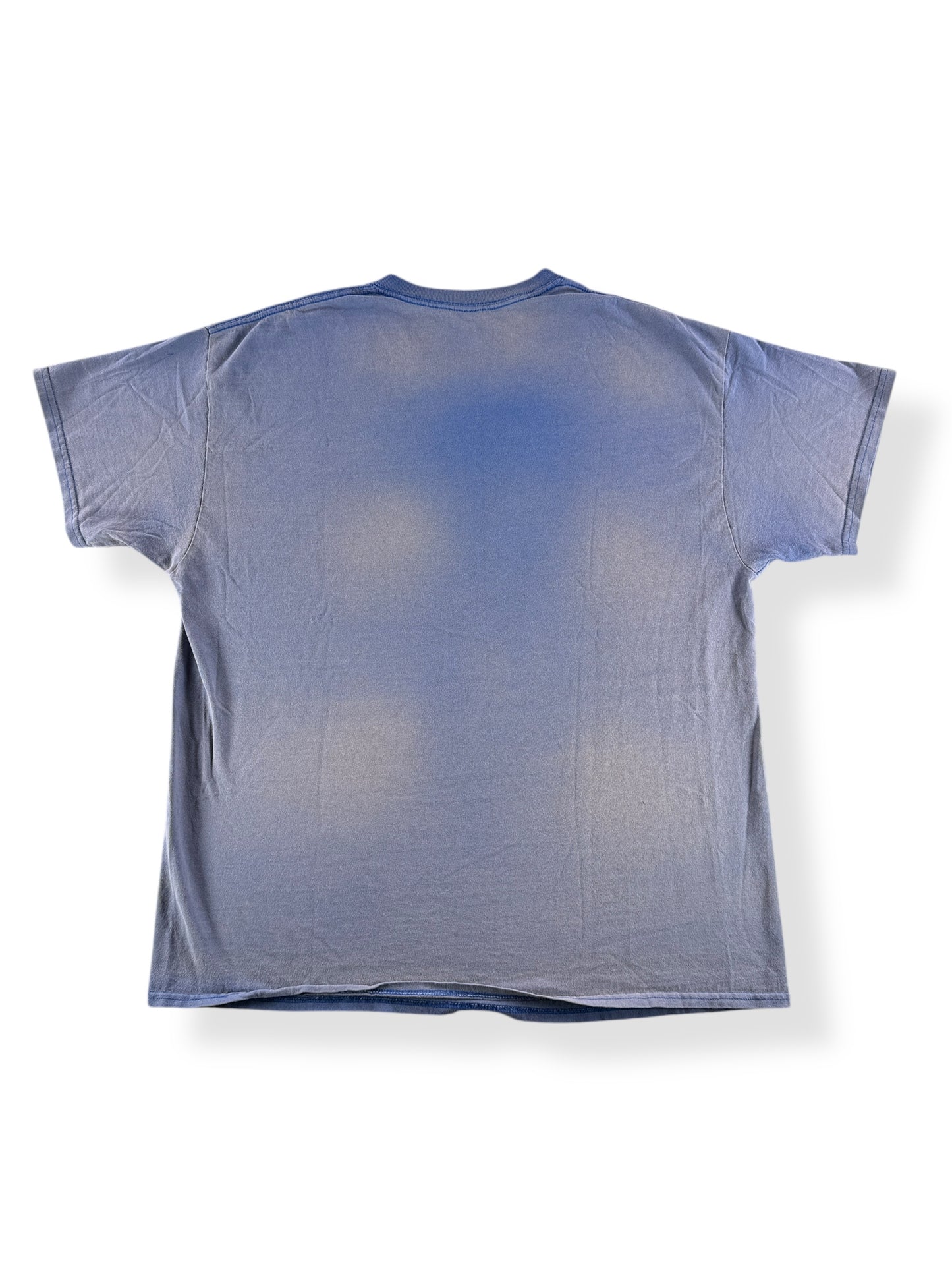 Back of Vintage Blue Fader Tee SZ XL
