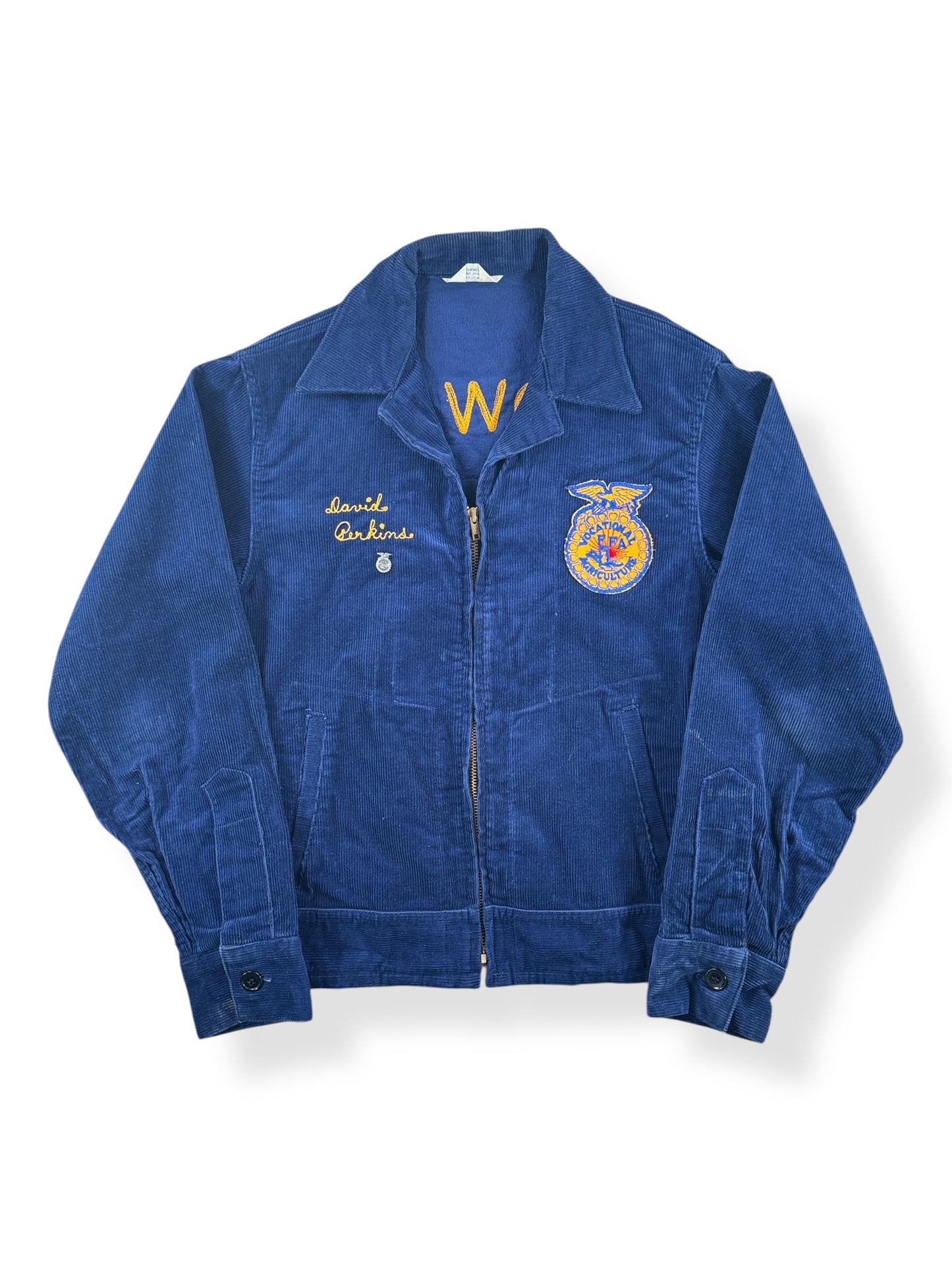 Front of Vintage Harris Lake Park Iowa FFA Jacket SZ S