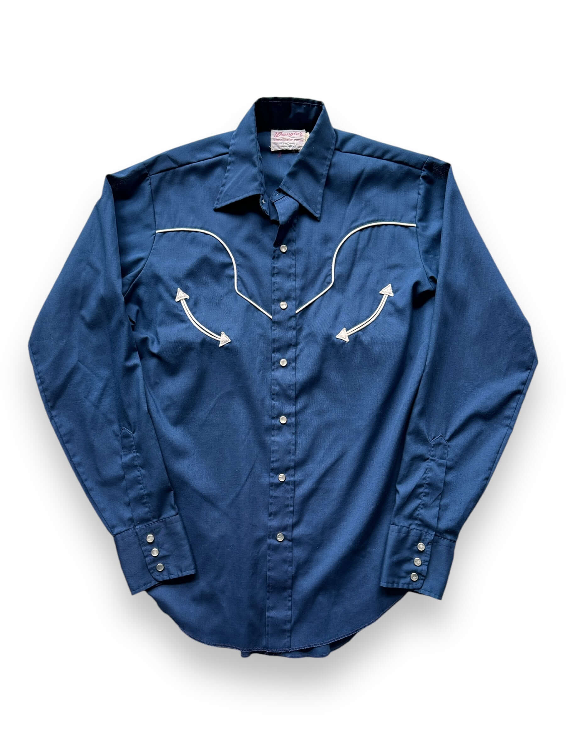 Wrangler - Chemise en jean boutonnée style western - Bleu moyen délavé Wrangler - Chemise en jean boutonnée style western - Bleu moyen délavé