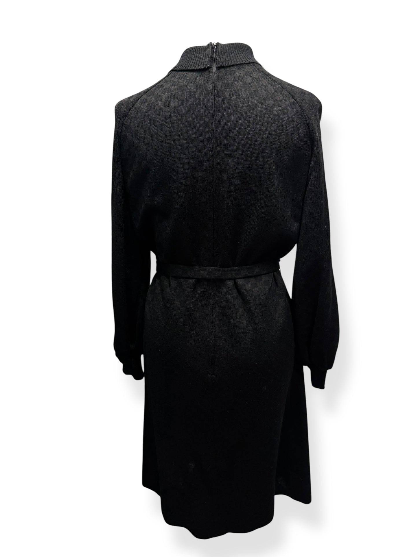 ack view of 70s Kimberly Wool Check Dress M-L