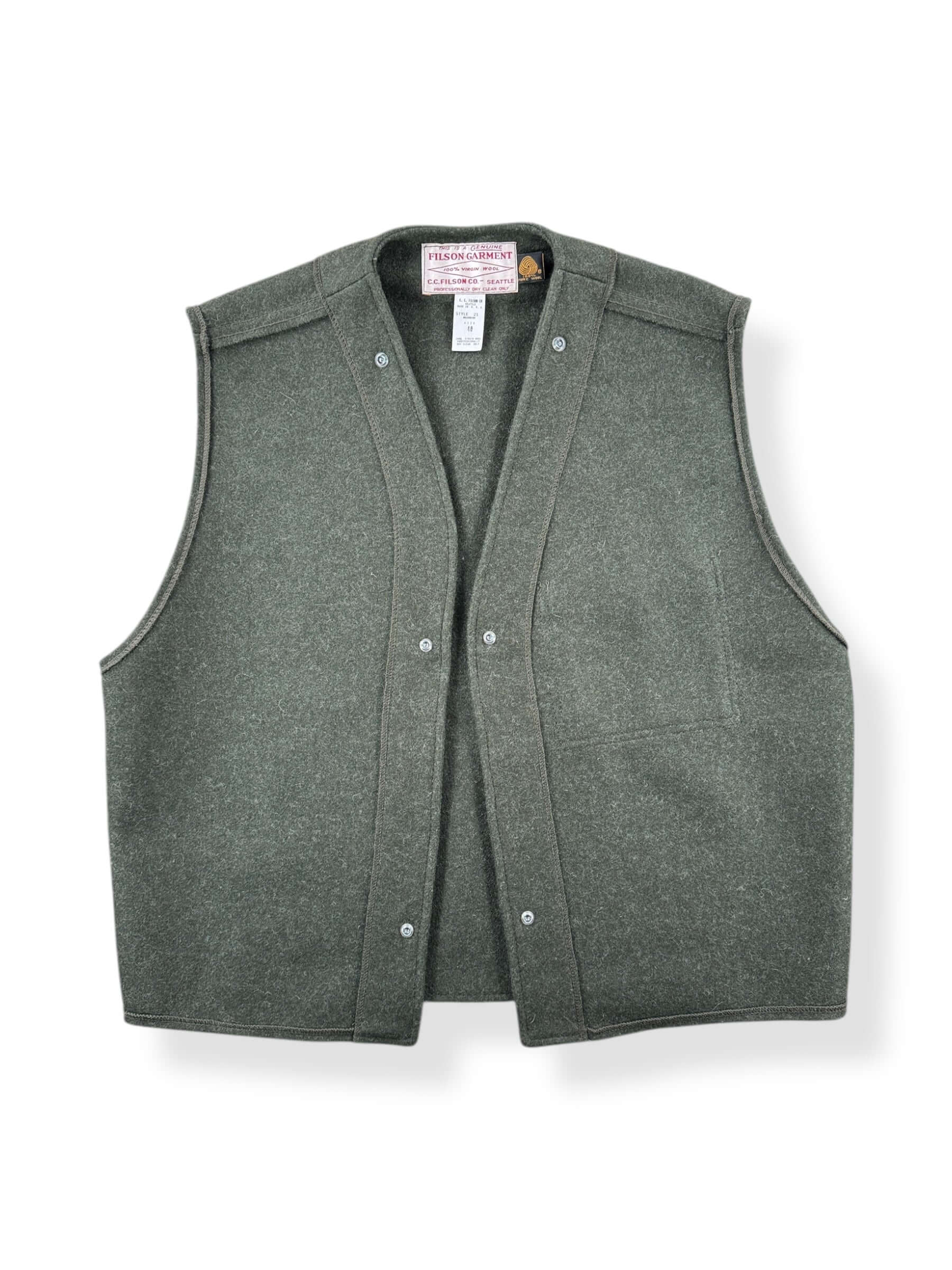 Vintage Filson Wool Liner Vest SZ 40