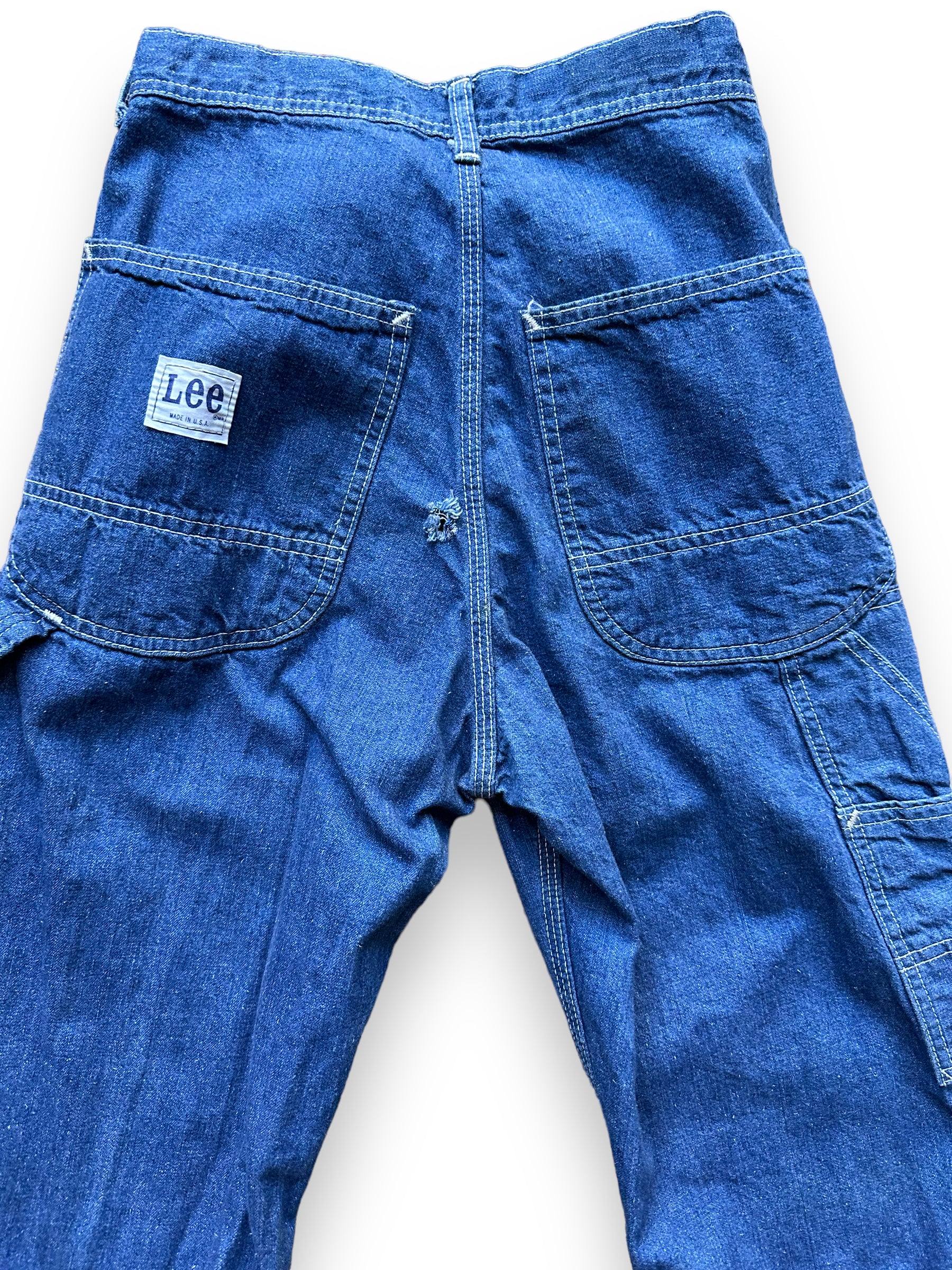 Upper Rear View of Vintage Lee Carpenter Jeans W27 | Vintage Denim Workwear Seattle | Barn Owl Vintage Clothing