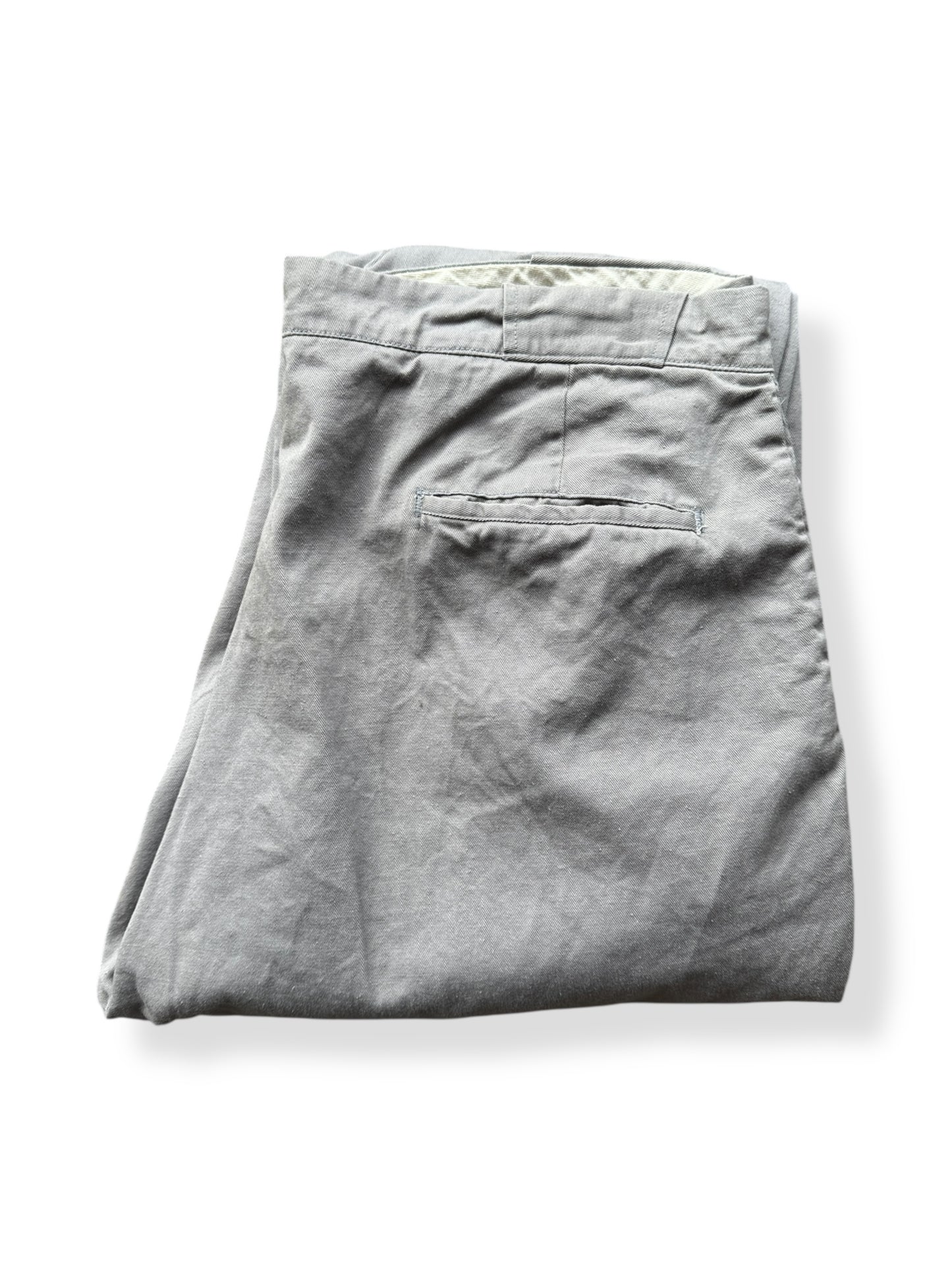 Folded Vintage Grey Sailcloth Chinos W39