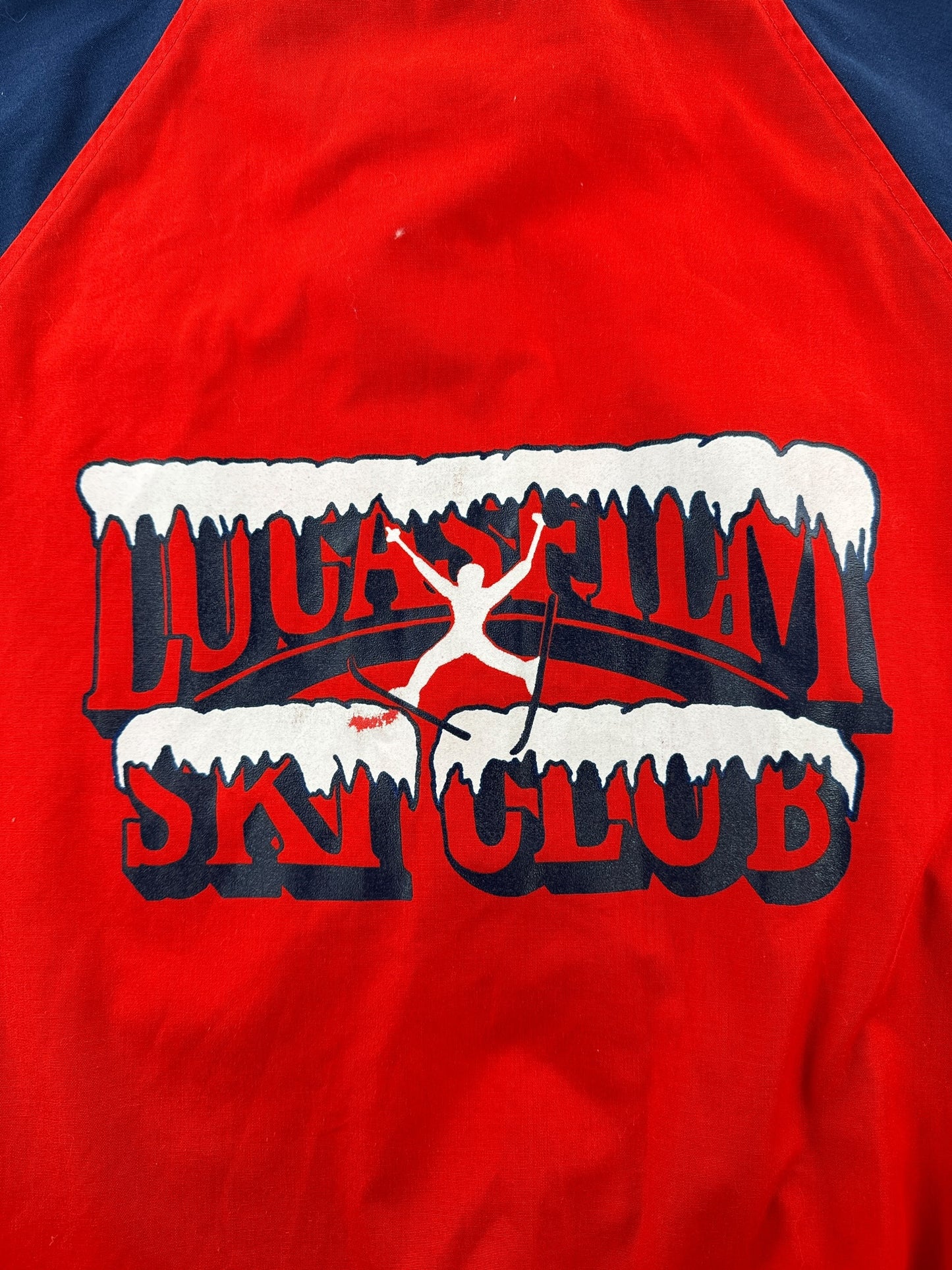Back Graphic of Vintage Lucasfilm Cast and Crew Exclusive Ski Club Jacket SZ M