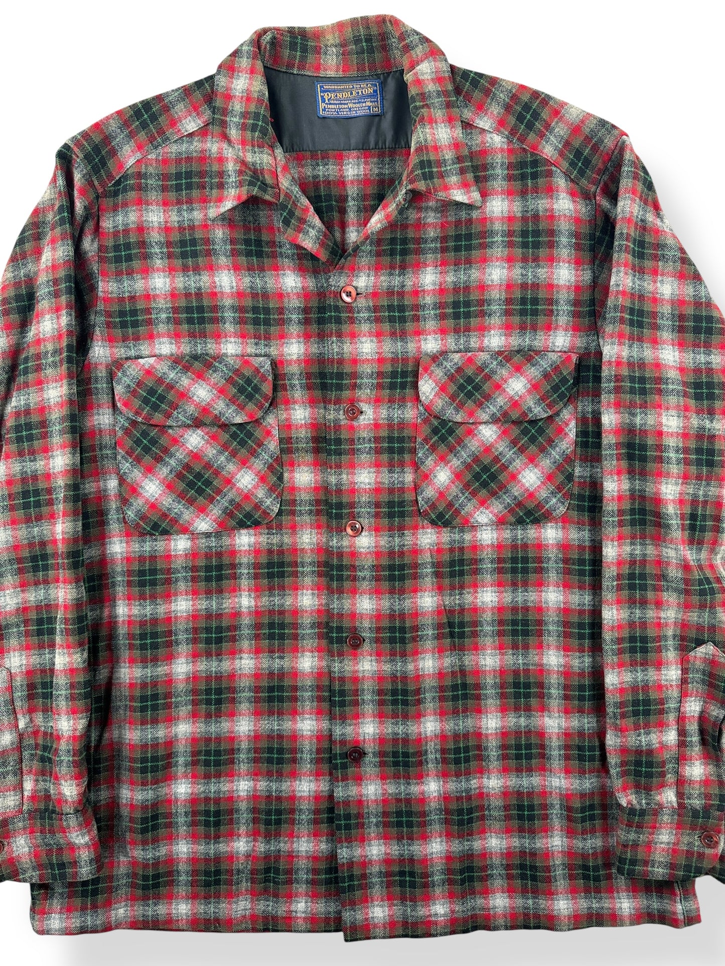Front of Vintage 50s Era Pendleton Board Shirt SZ M