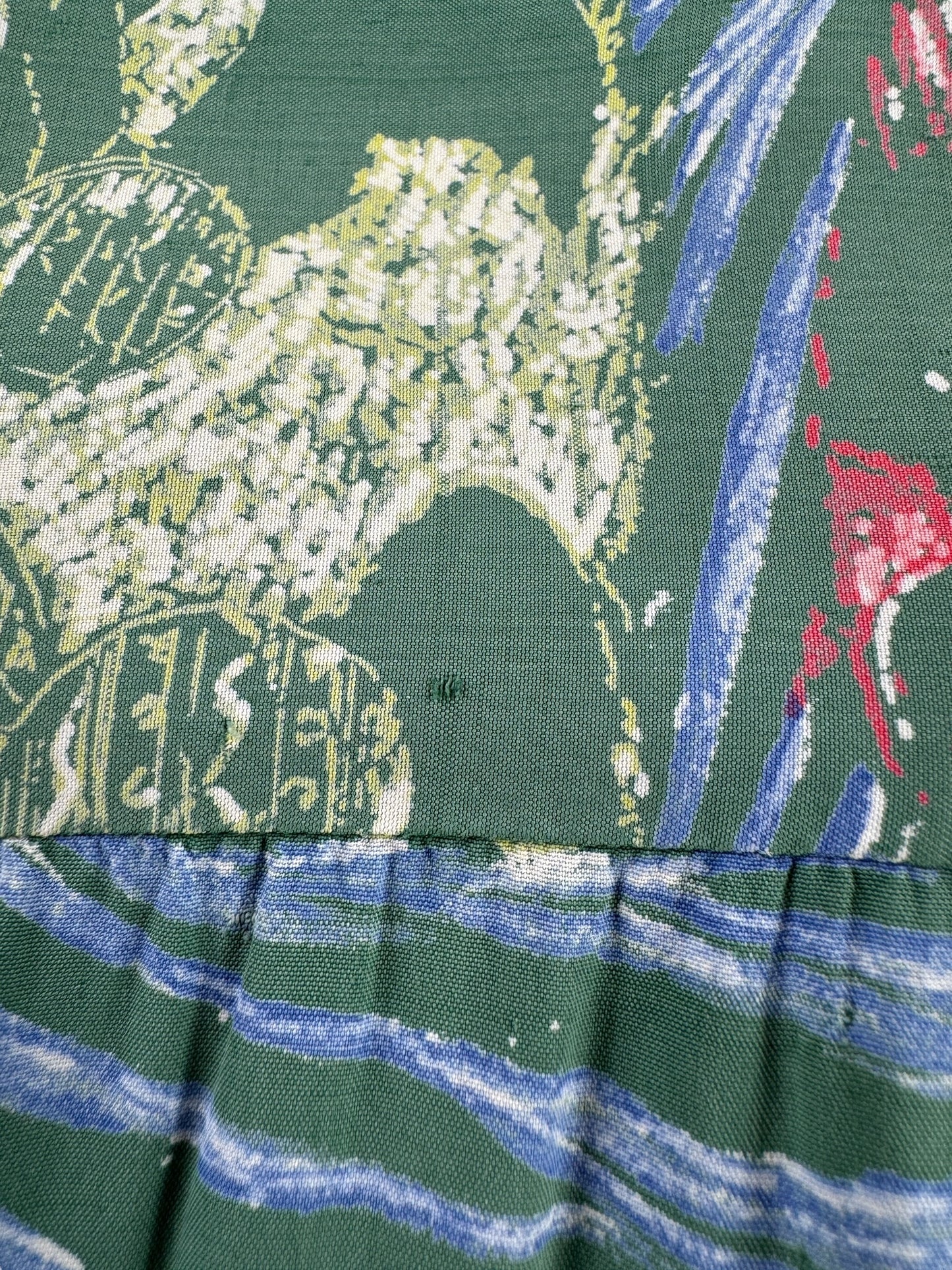 Wear on Vintage Gaugin Print Aloha Shirt SZ L