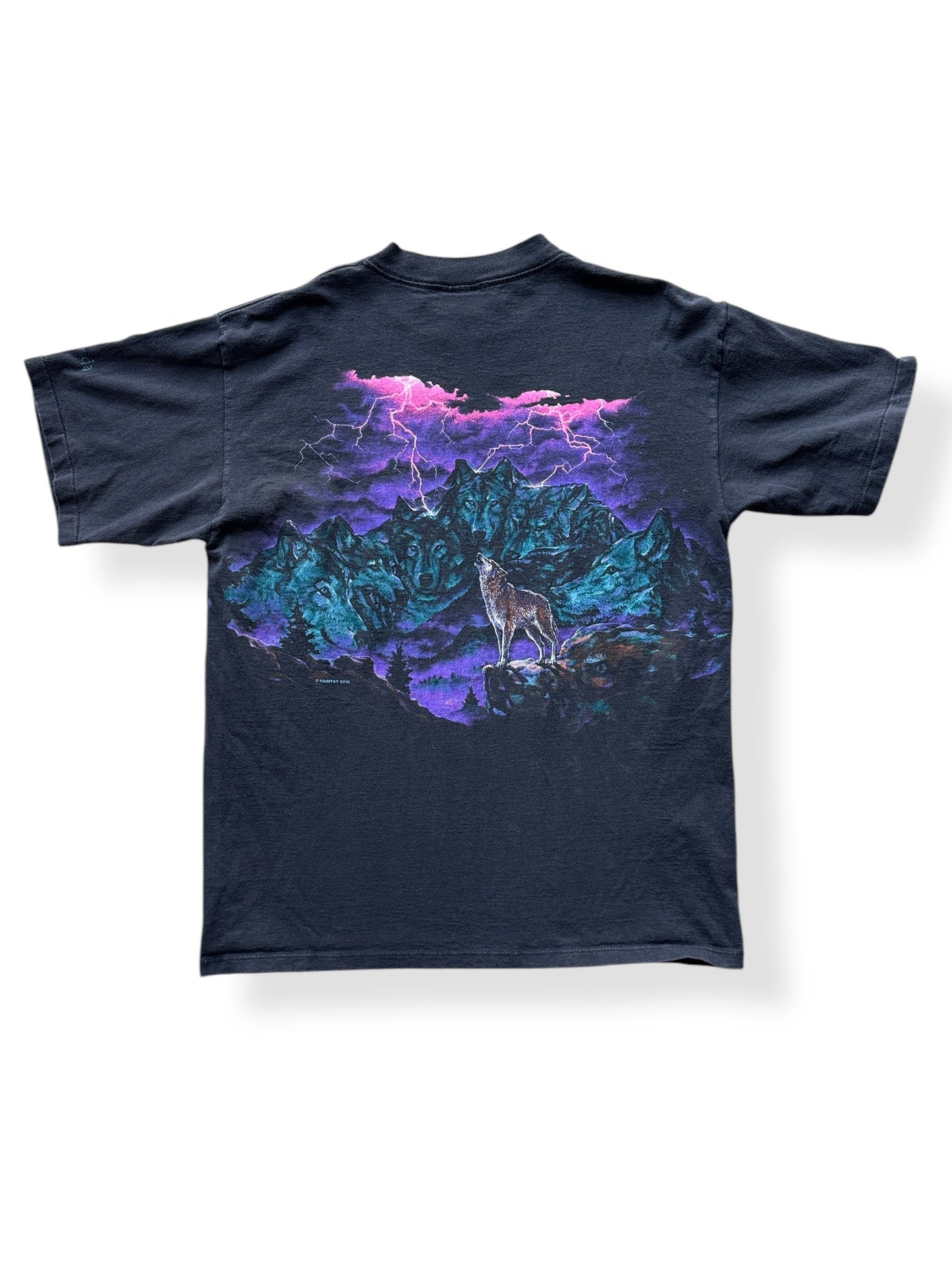 Back of Vintage Habitat Wolf Mountain Tee SZ M