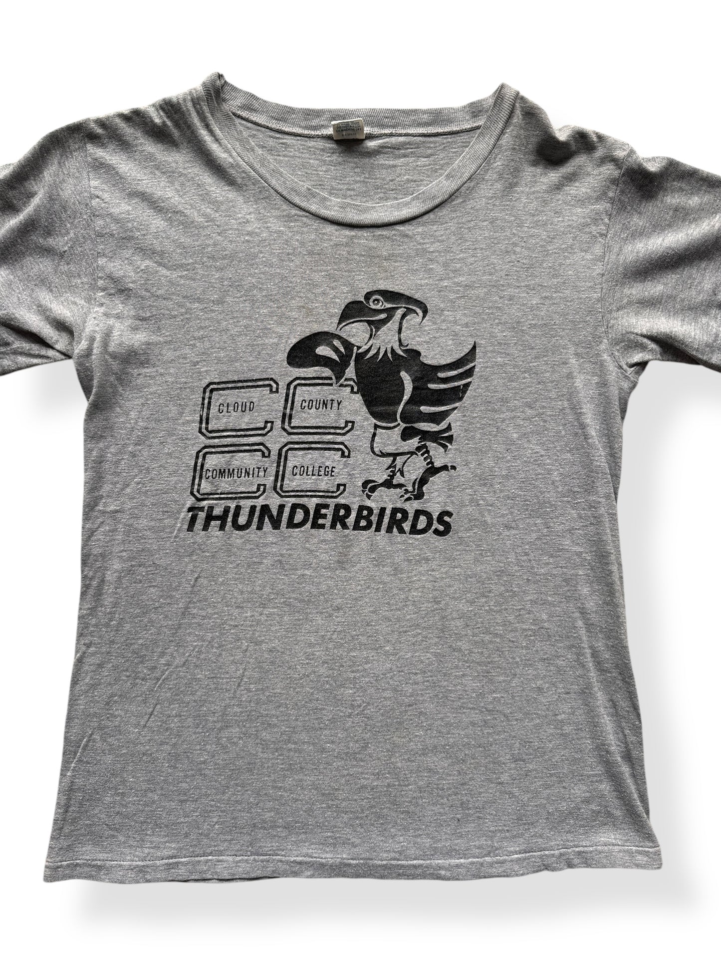 Front Close Up of CCCC Thunderbirds Tee SZ M
