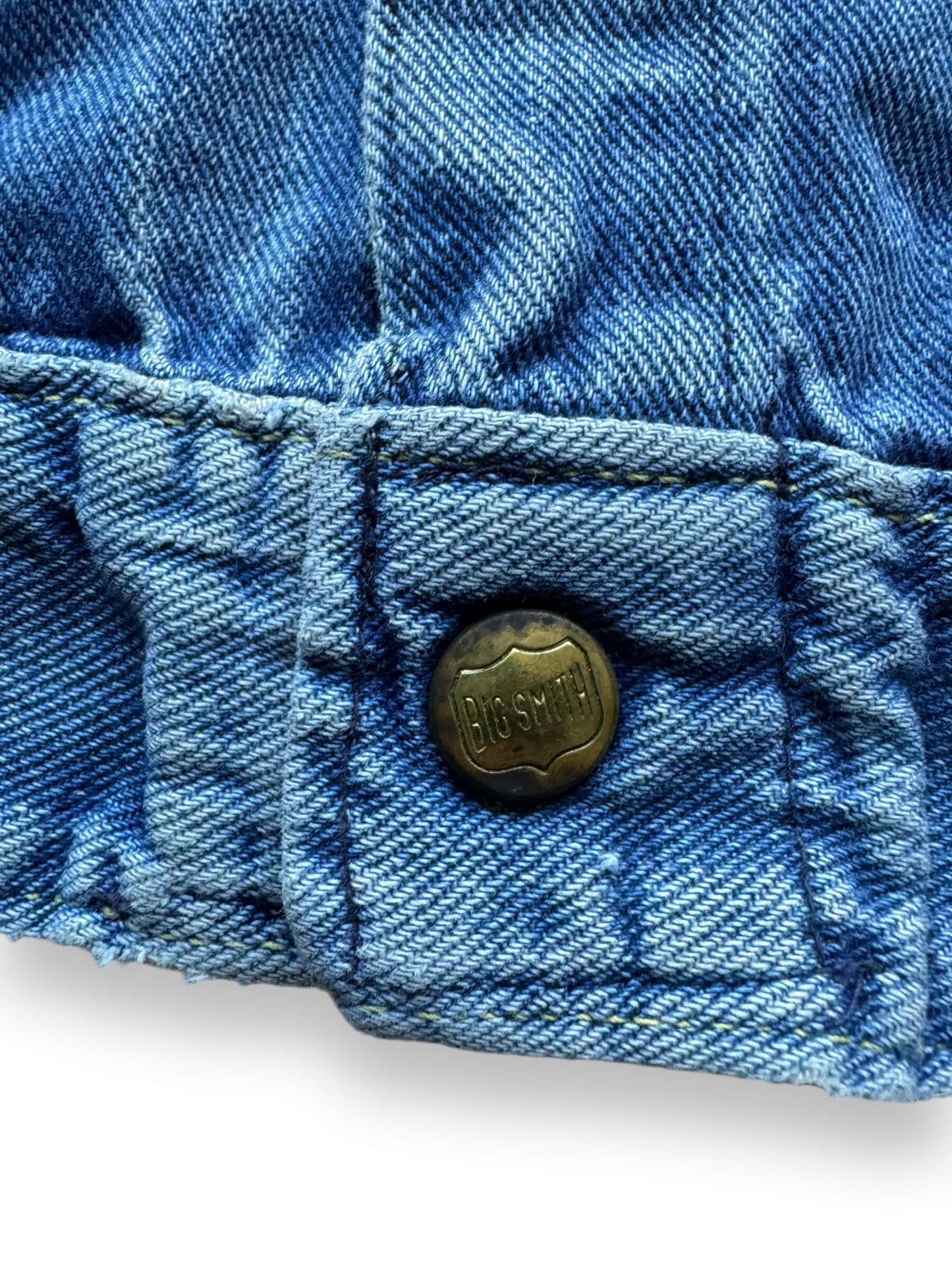 button snap on Vintage Buckaroo by Big Smith Pleated Denim Jacket SZ XS