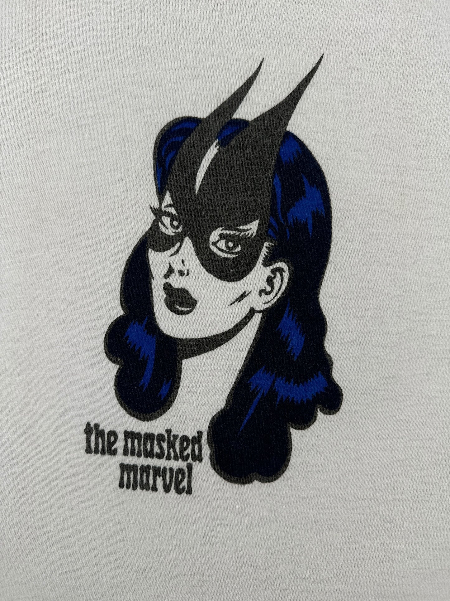 Front Graphic of Vintage The Masked Marvel Tee SZ M