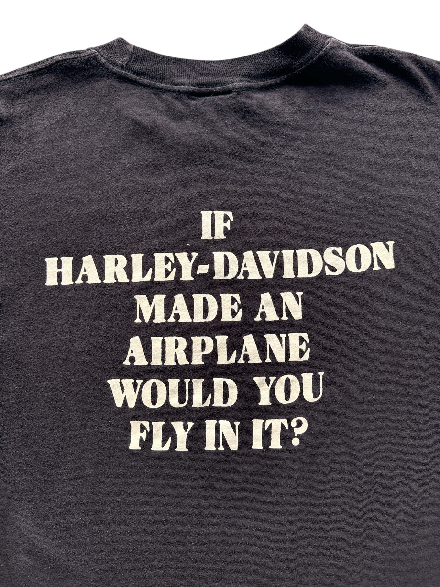Back Graphic of Vintage Boeing Harley Airplane Tee SZ L