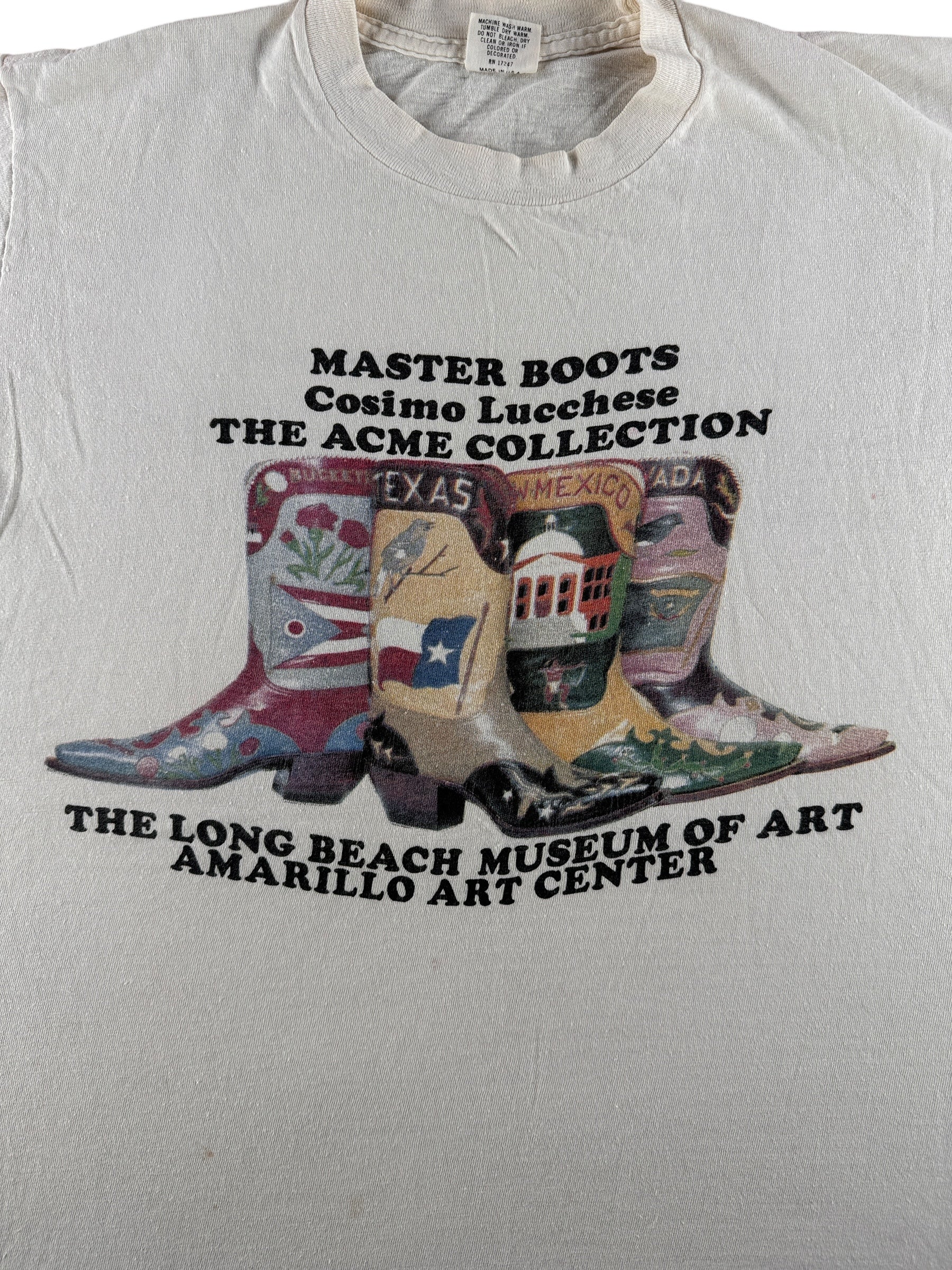 Front Graphic of Vintage Cosimo Lucchese Acme Collection Tee SZ L