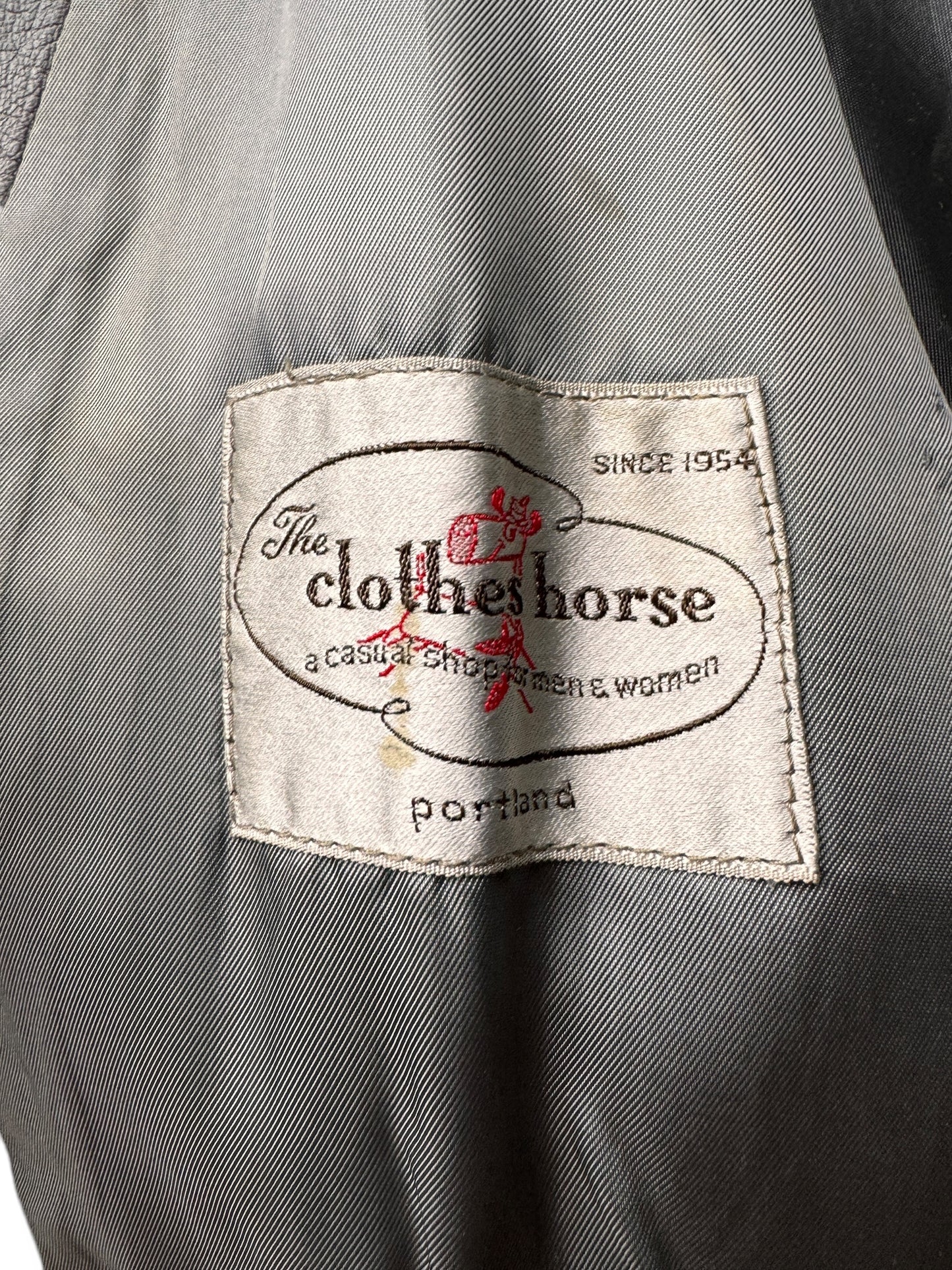 Tag #2 of Vintage California Don's Leather Knitted Jacket SZ XL
