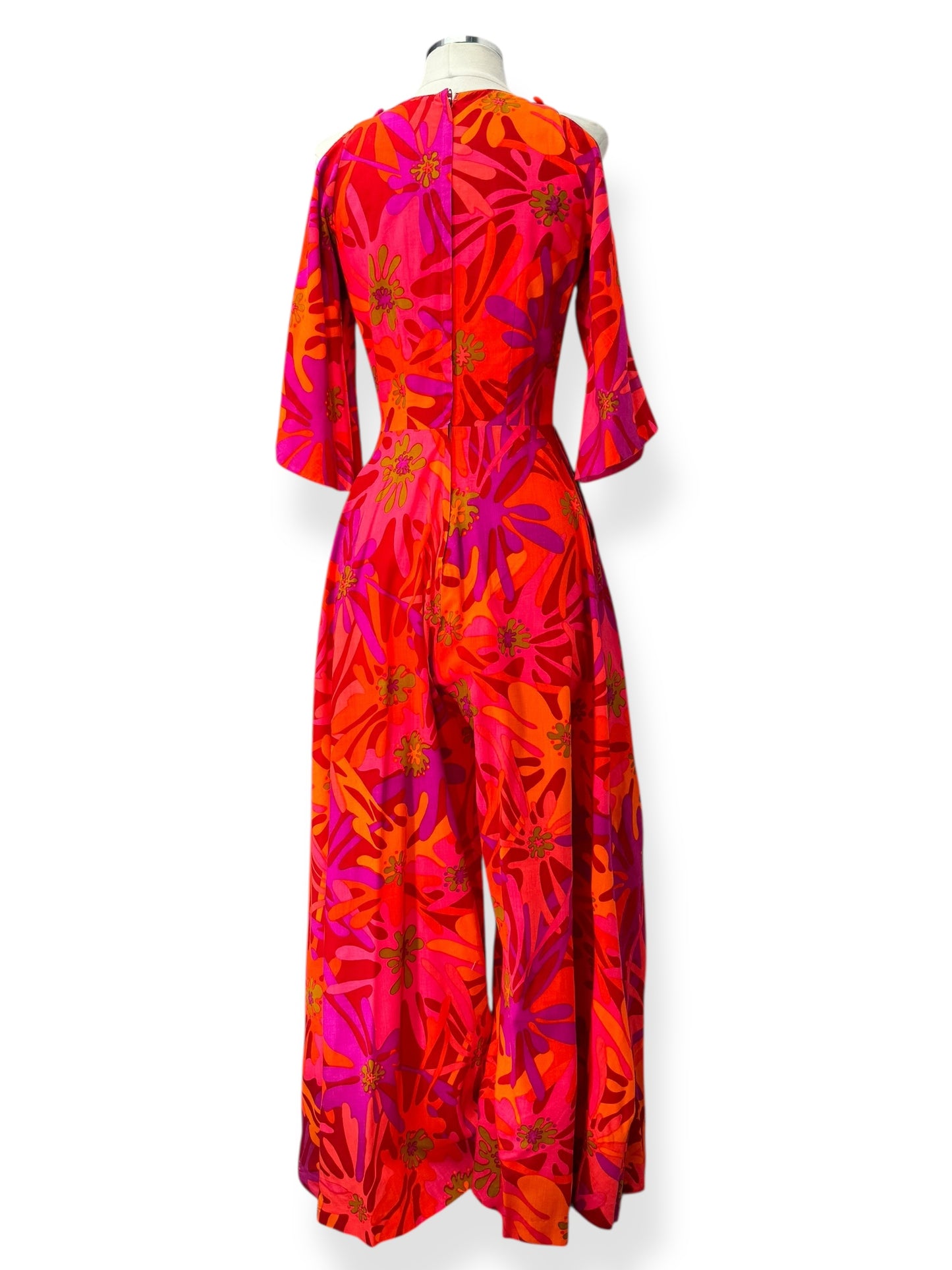 Back 1960s Waltah Clark's Aloha Palazzo Pantsuit S