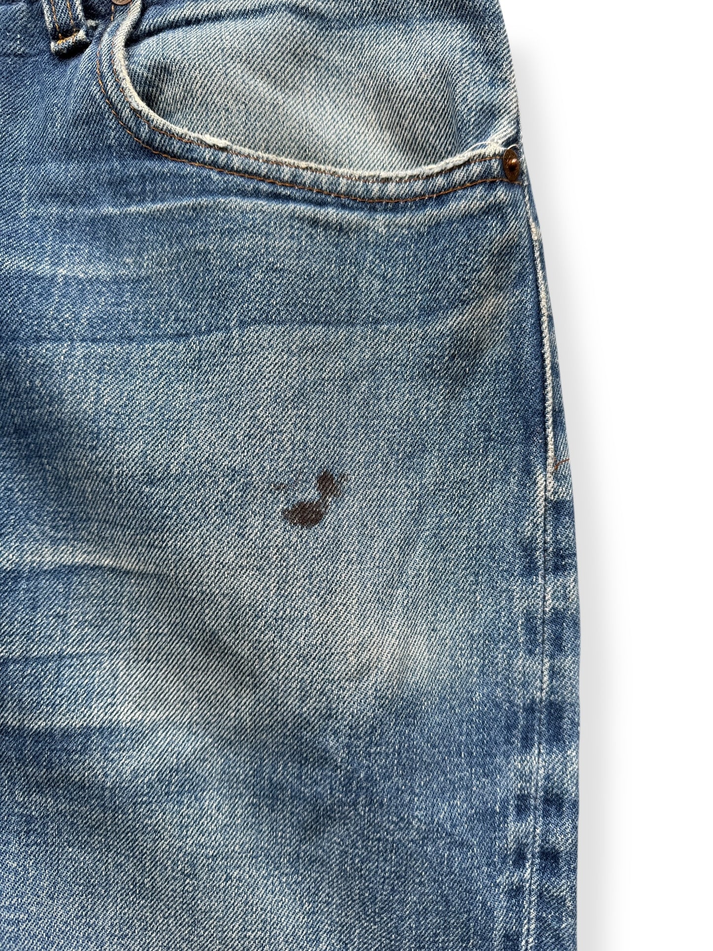 Stain on Front of Vintage Double Stitch Levi's Redline Jeans W42