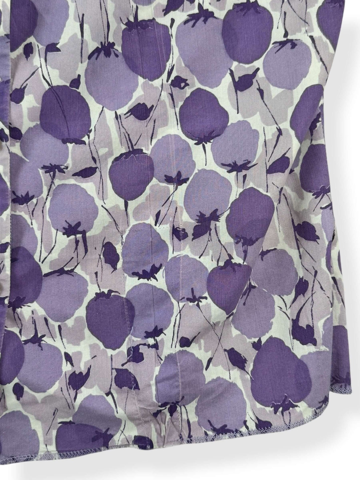 Let out waist of 1950s Purple Strawberry Top M