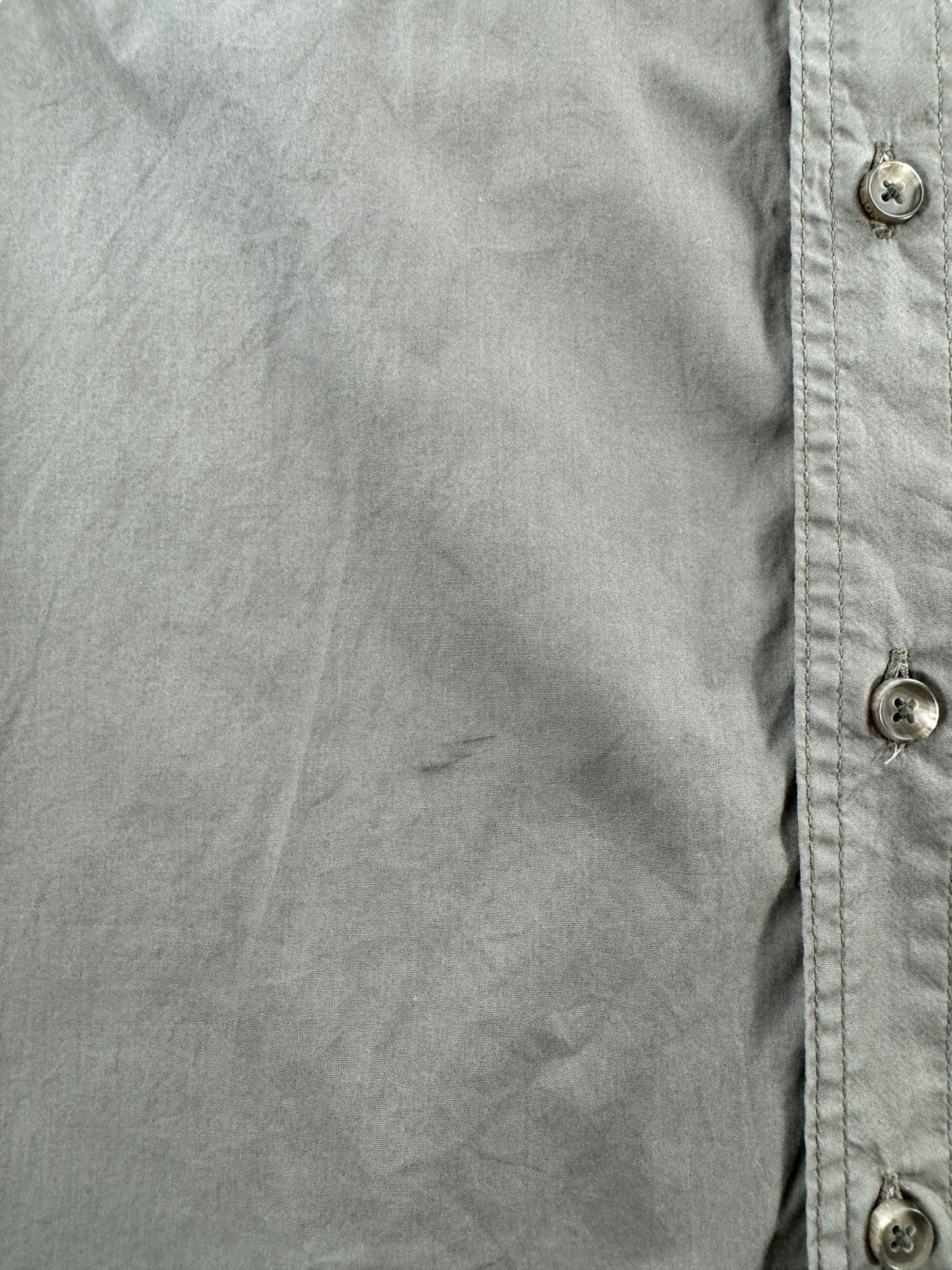 Stain on Filson Light Olive Left Handed Light Shooting Shirt SZ M