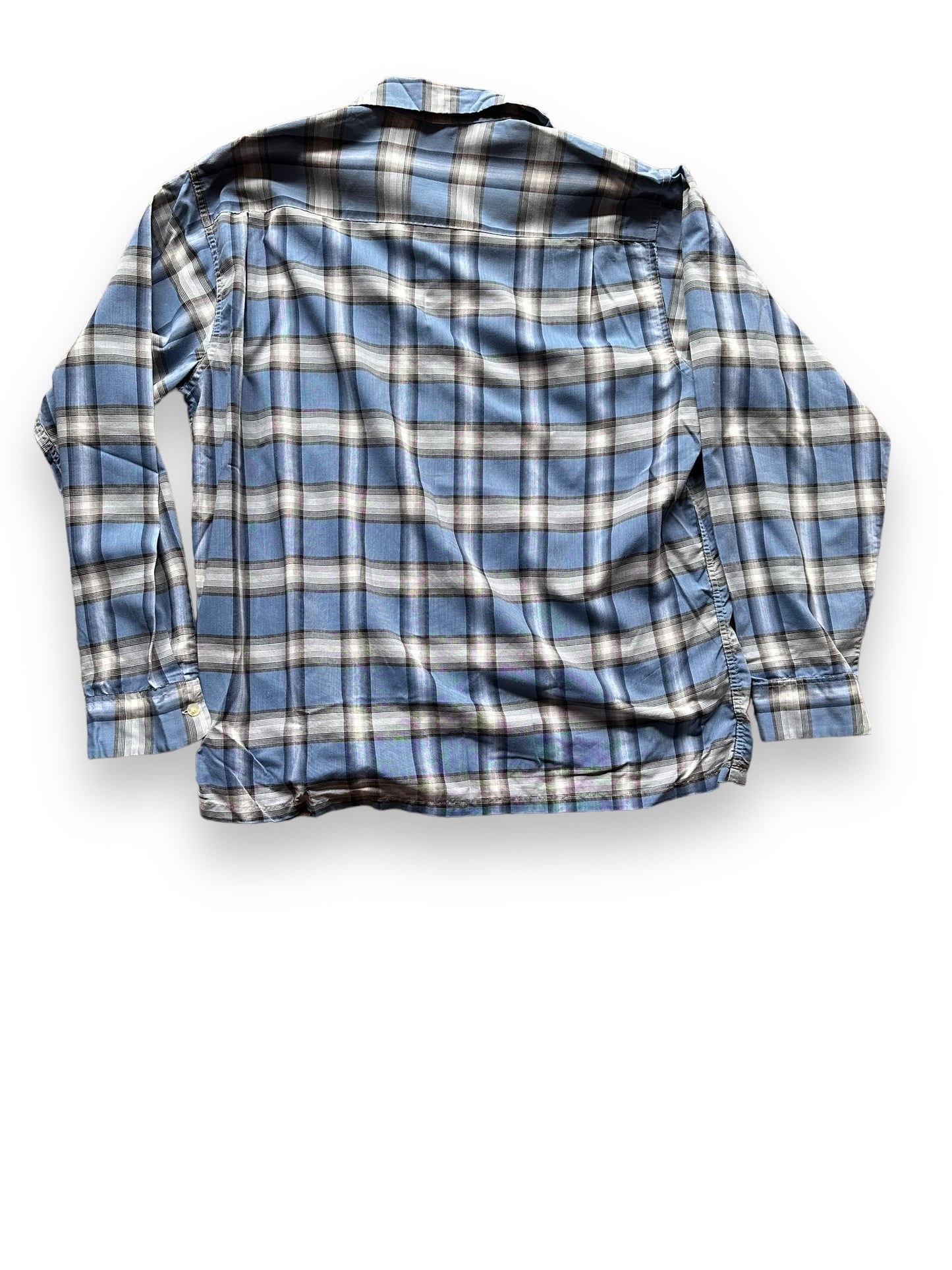 Rear View of Vintage Penney's Compass Loop Collar Shirt SZ L | Vintage Rockabilly Shirt Seattle | Barn Owl Vintage Seattle