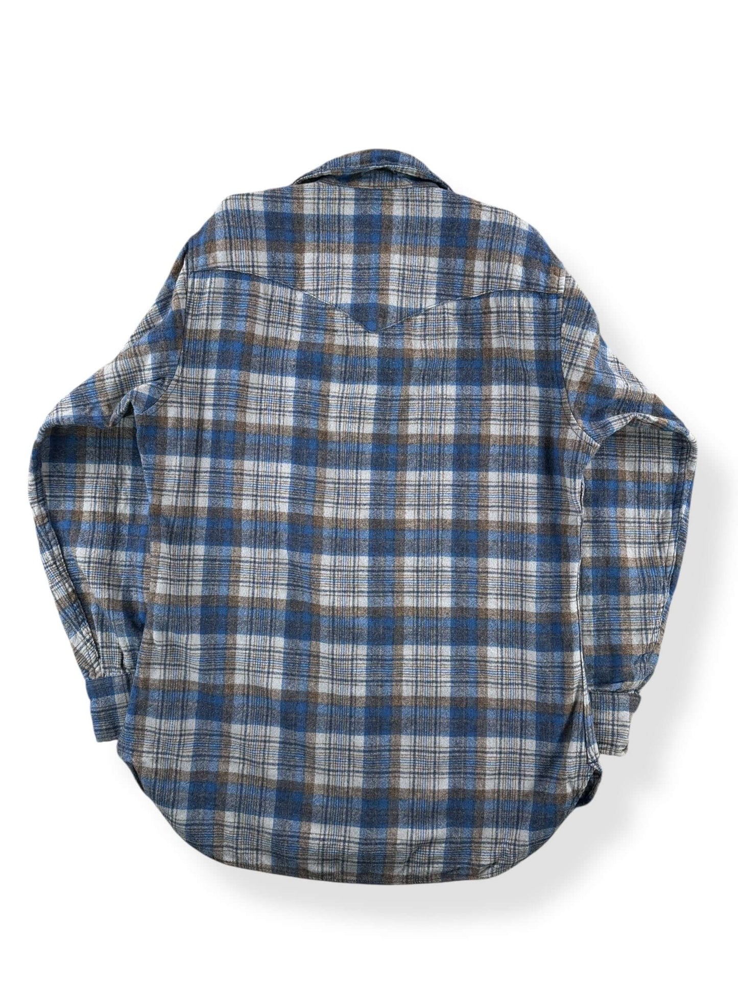 Back of Vintage 70s Era Pendleton Pearl Snap Flannel SZ M AS IS