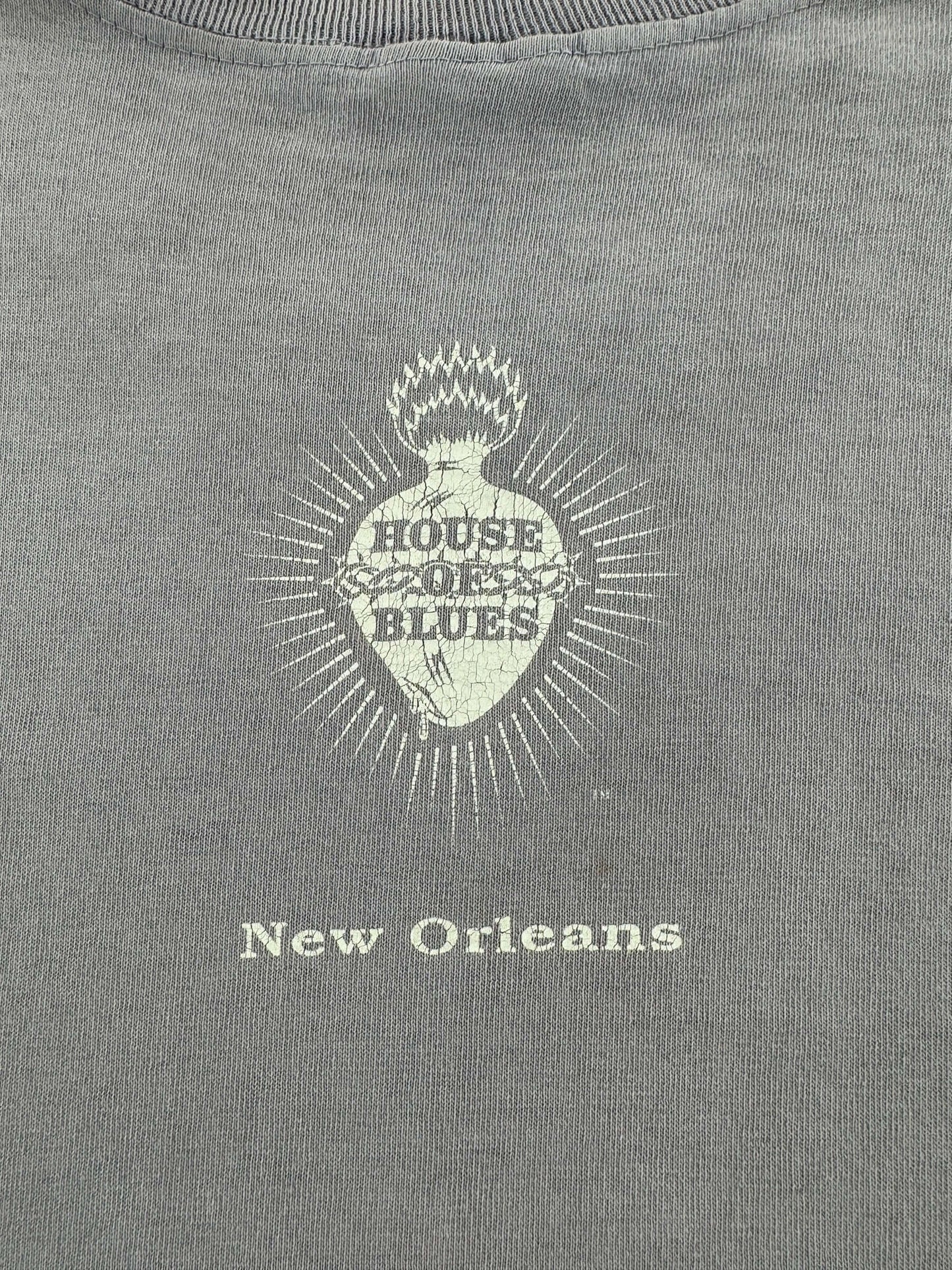 Back Graphic of Vintage House of Blues Devil Fishing Tee SZ L