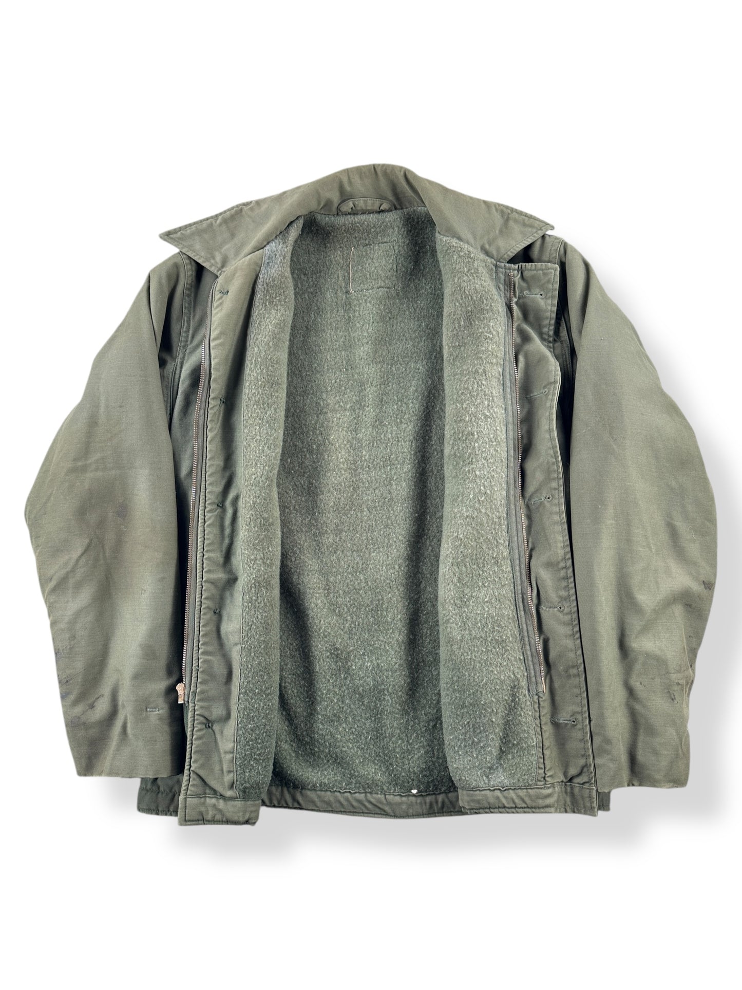 Inside of Vintage A-2 Deck Jacket SZ L AS IS