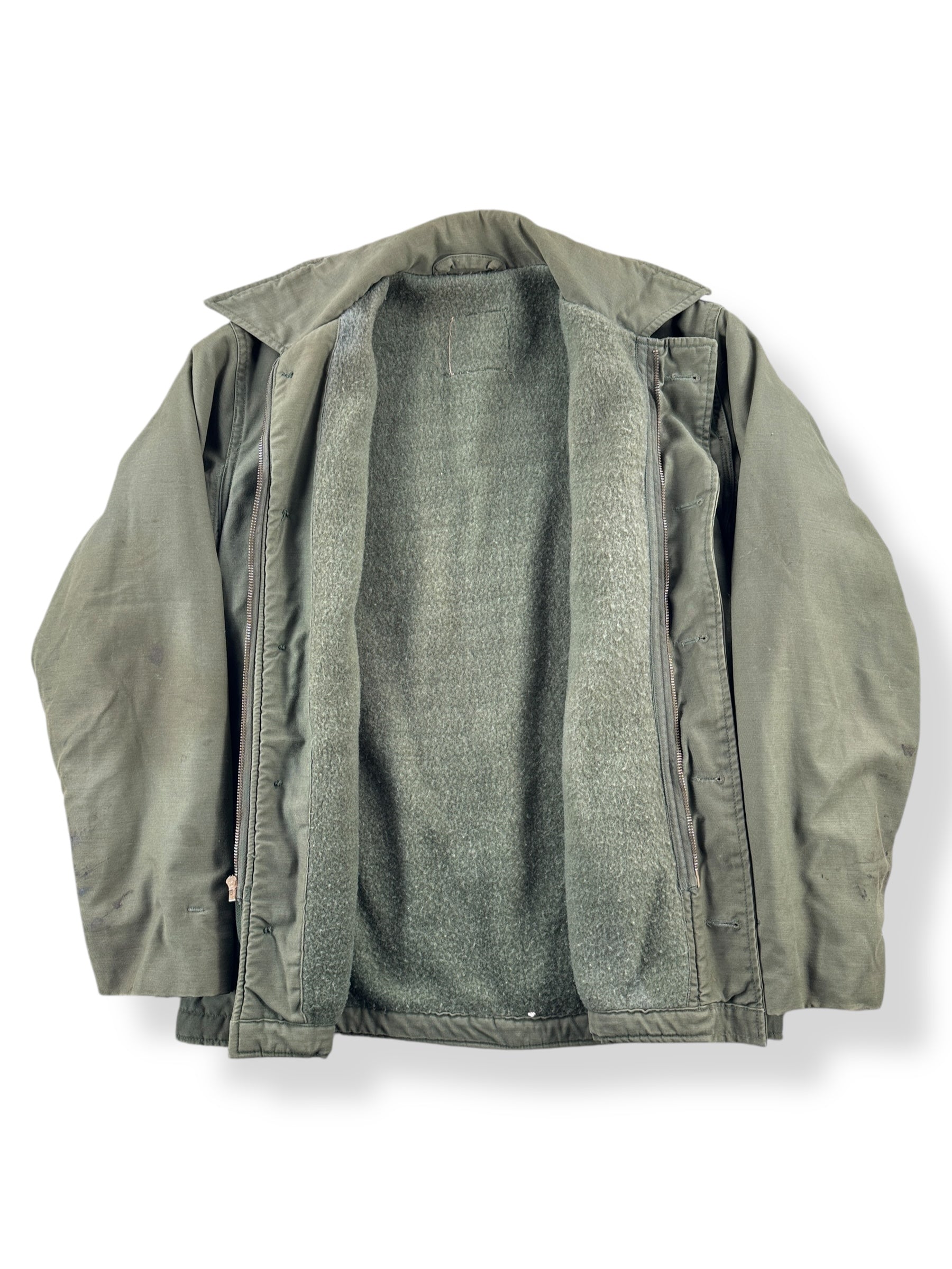 Inside of Vintage A-2 Deck Jacket SZ L AS IS